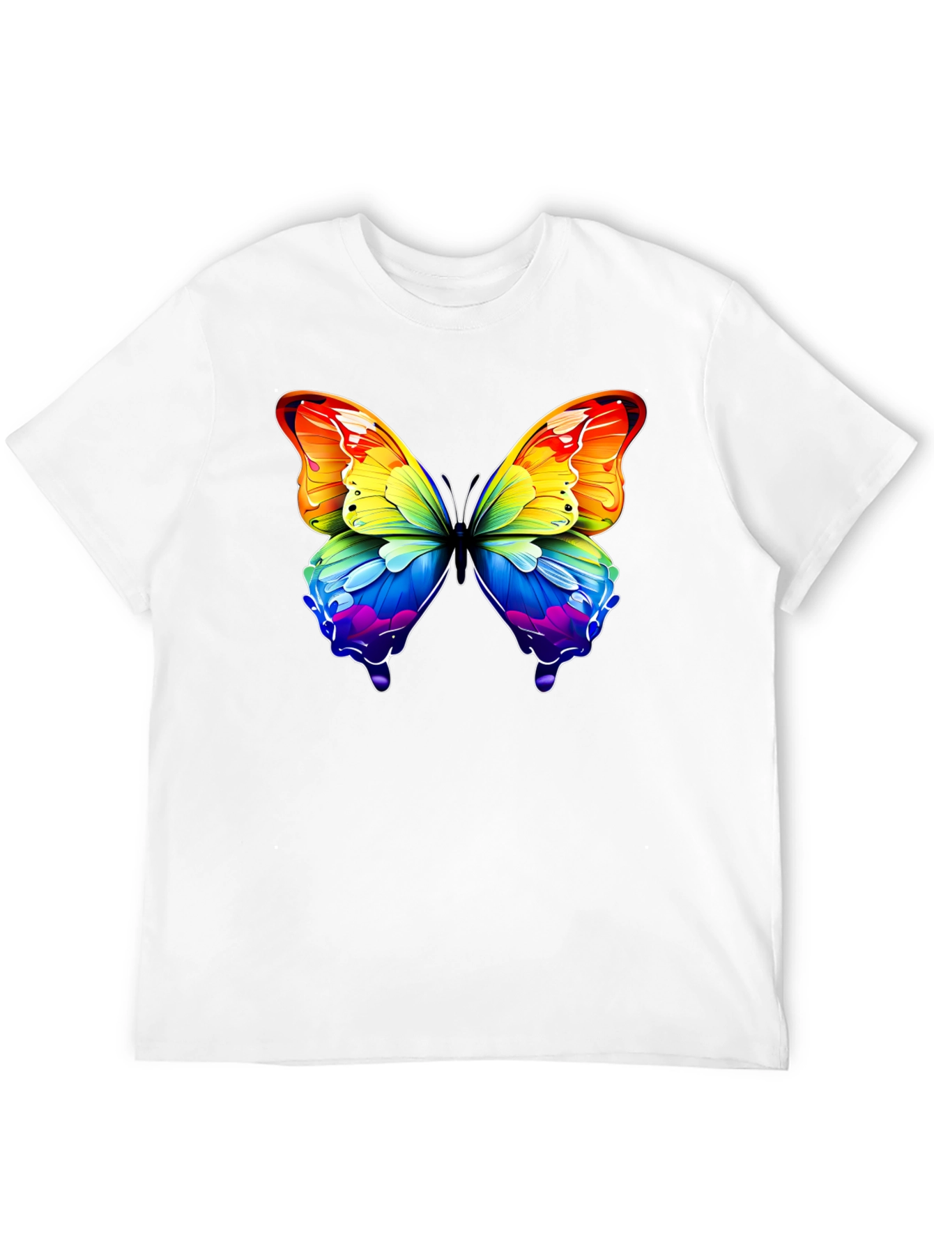 Rainbow Butterfly Graphic T-Shirt
