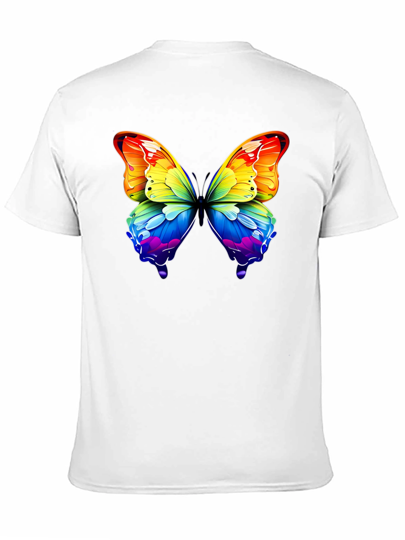 Rainbow Butterfly Graphic T-Shirt