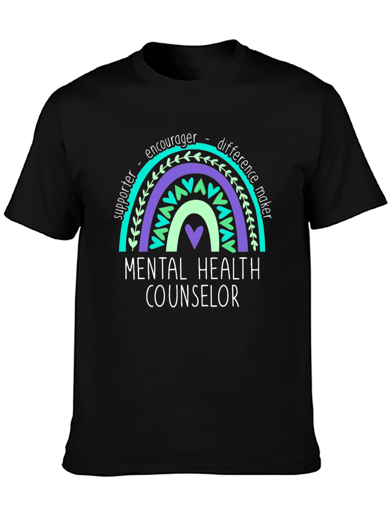 Mental Health Counselor Rainbow T-Shirt