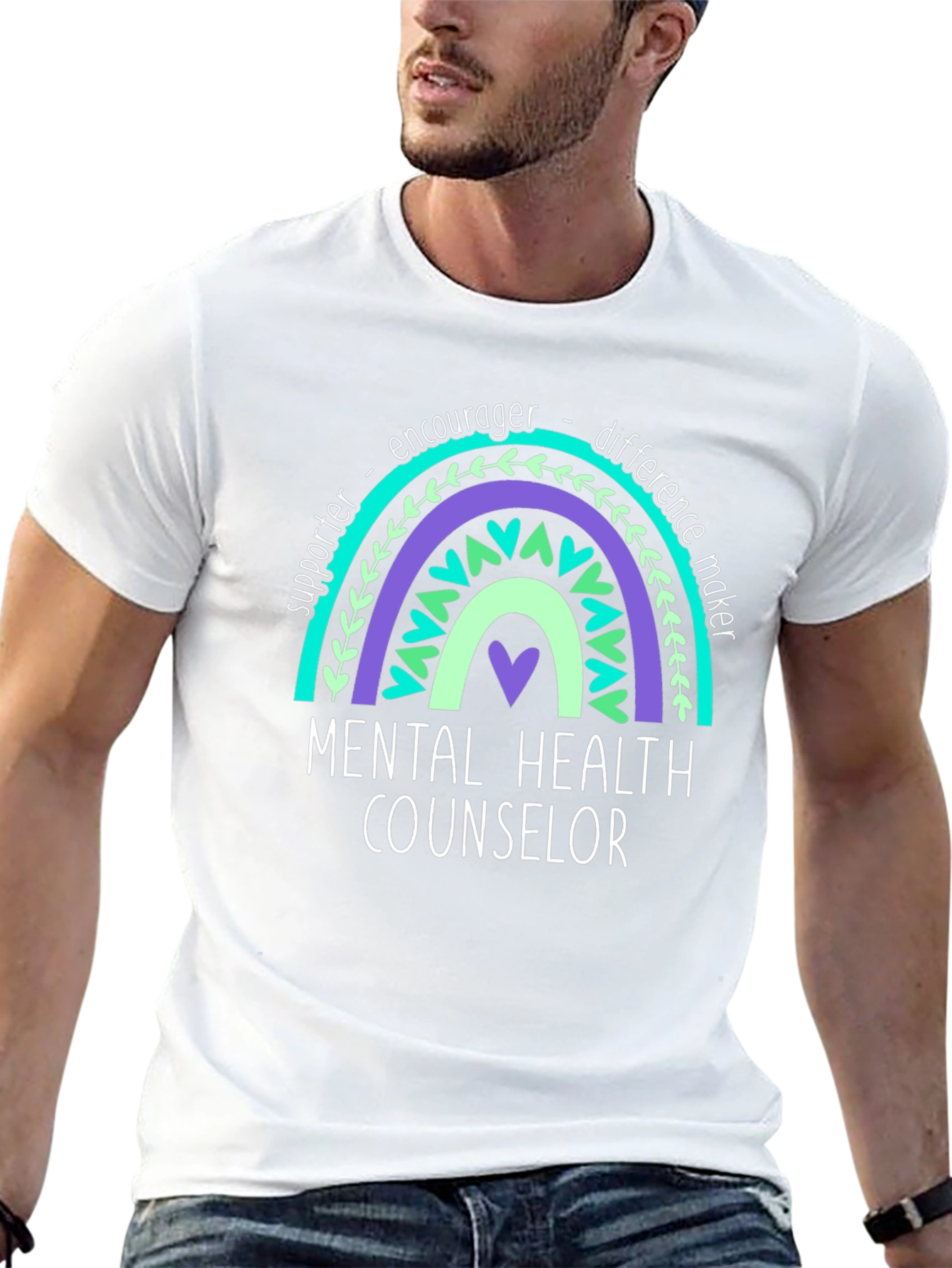 Mental Health Counselor Rainbow T-Shirt