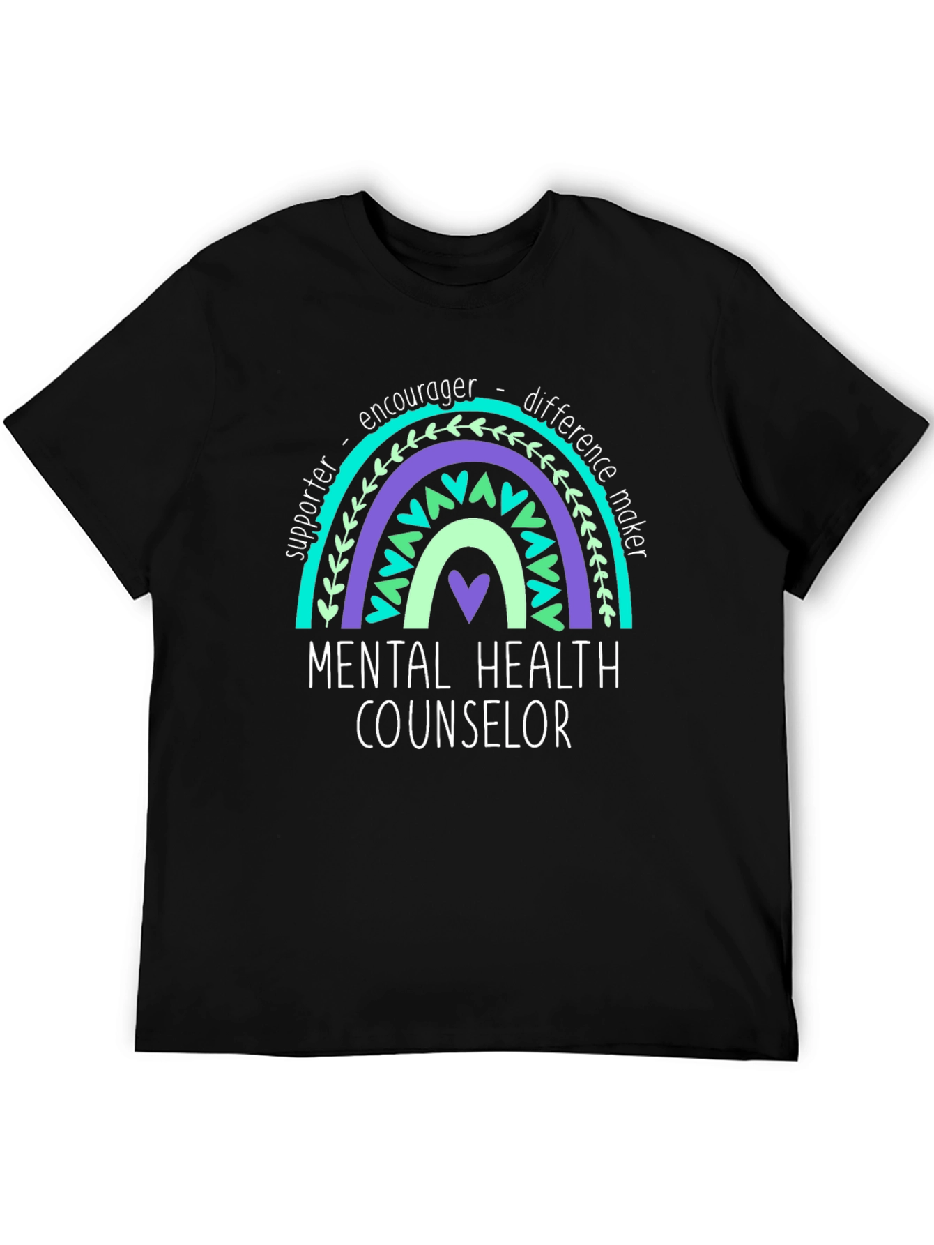 Mental Health Counselor Rainbow T-Shirt