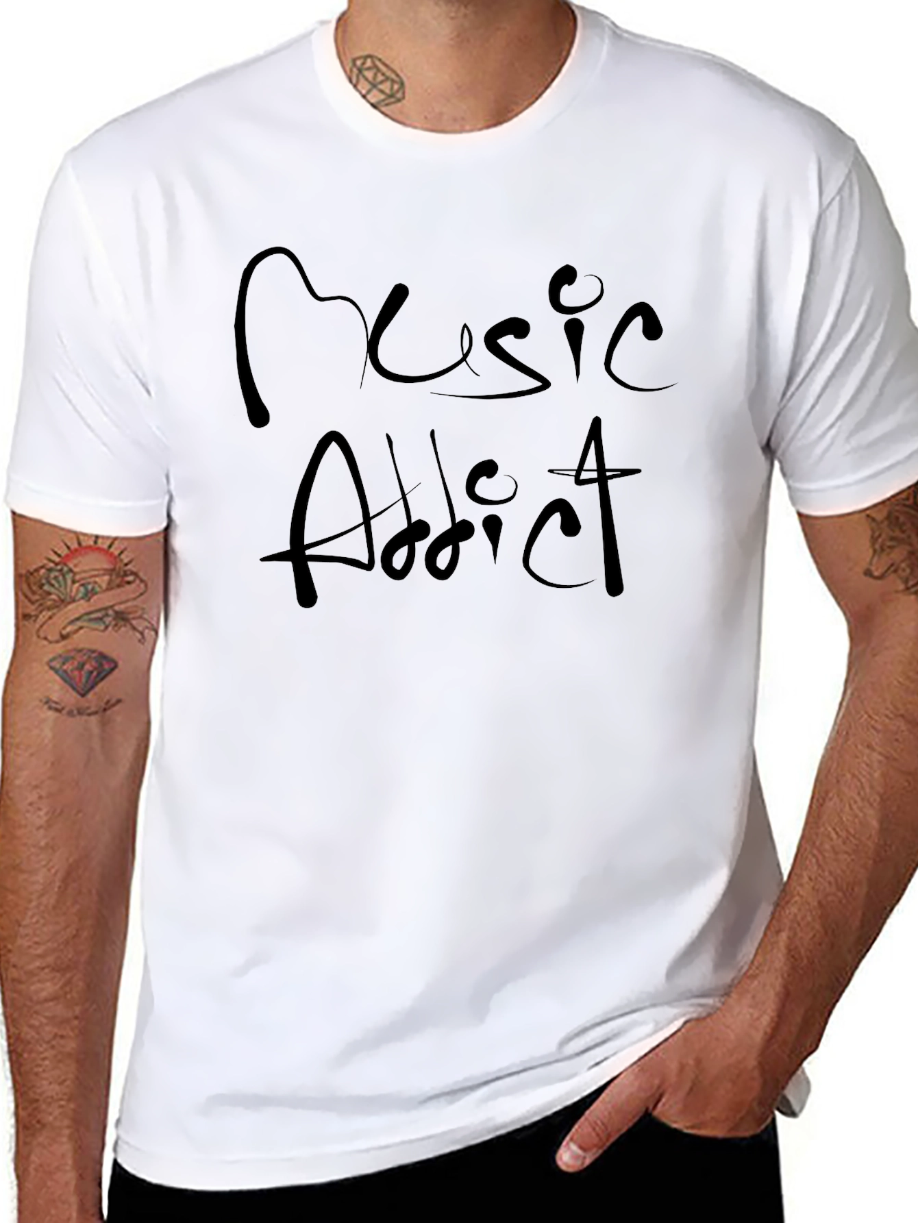 Music Addict Black T-Shirt