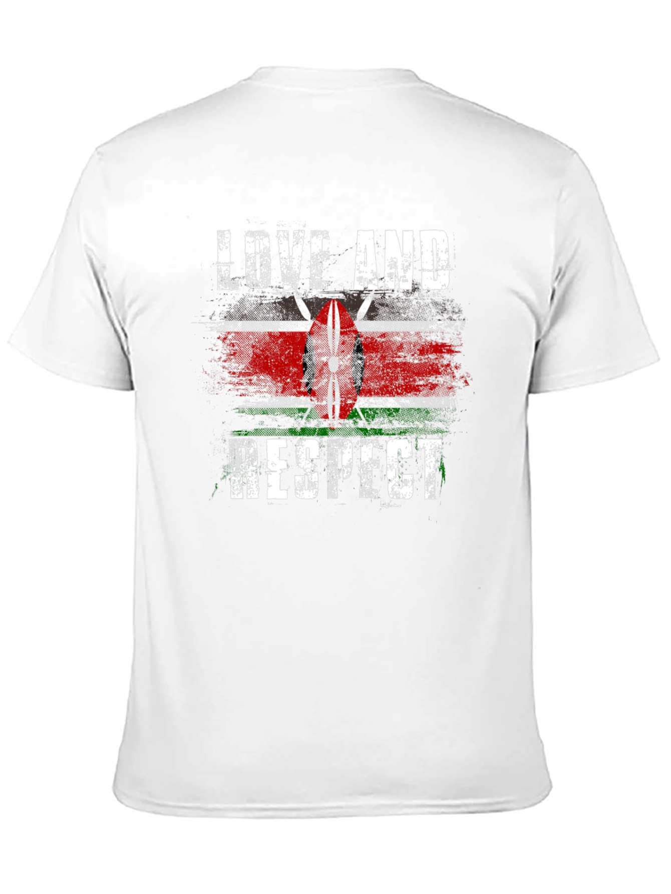 Kenya Flag Love and Respect Graphic Tee