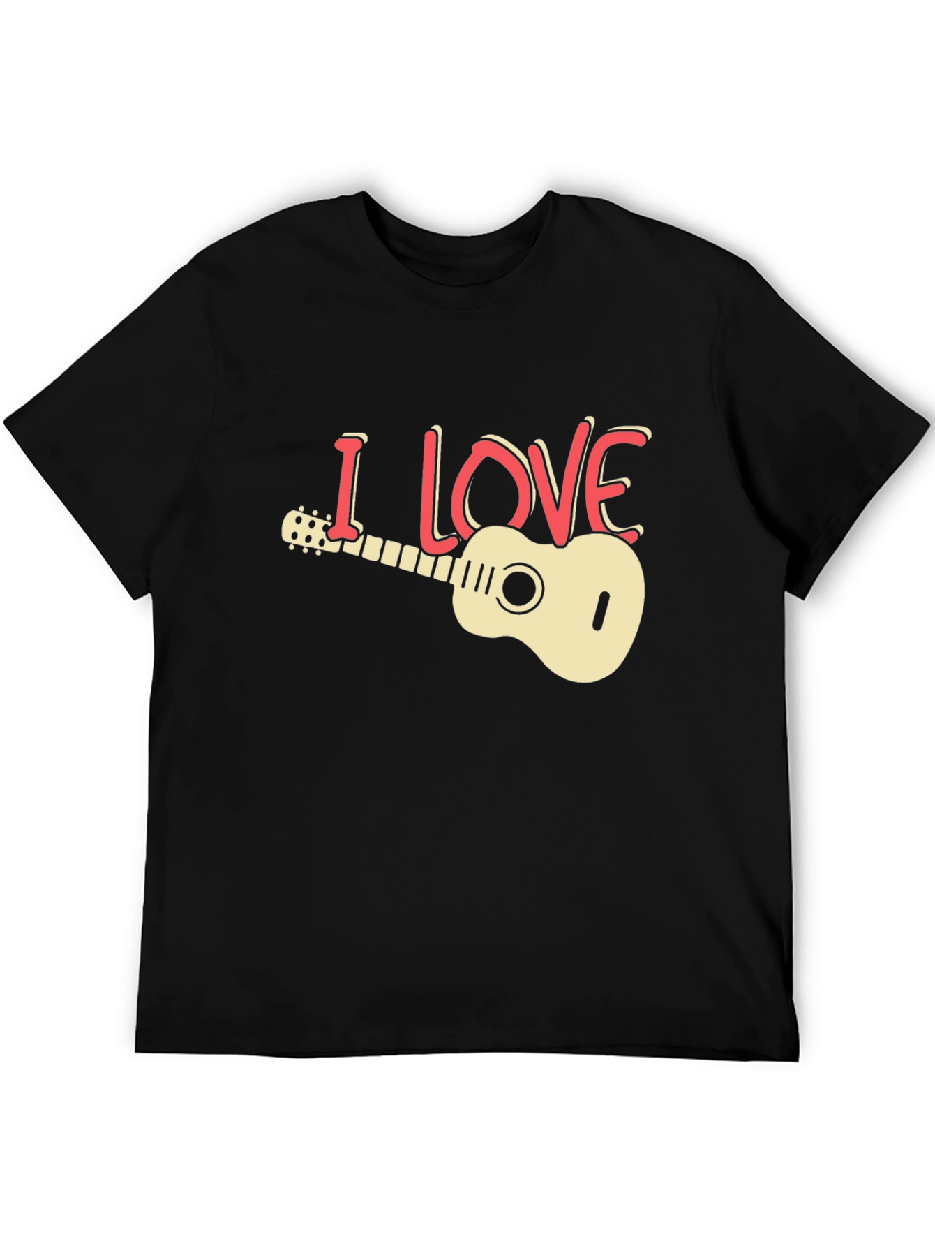 I Love Guitar Graphic T-Shirt - Musician Tee