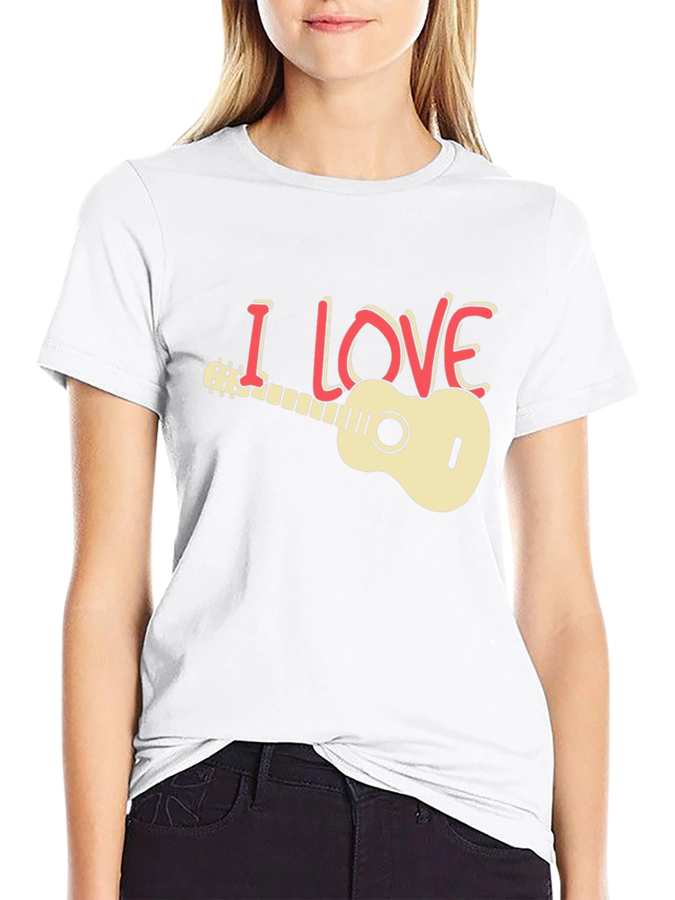 I Love Guitar Graphic T-Shirt - Musician Tee