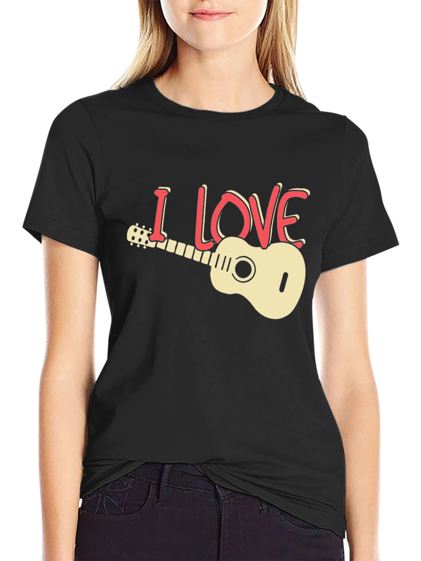I Love Guitar Graphic T-Shirt - Musician Tee