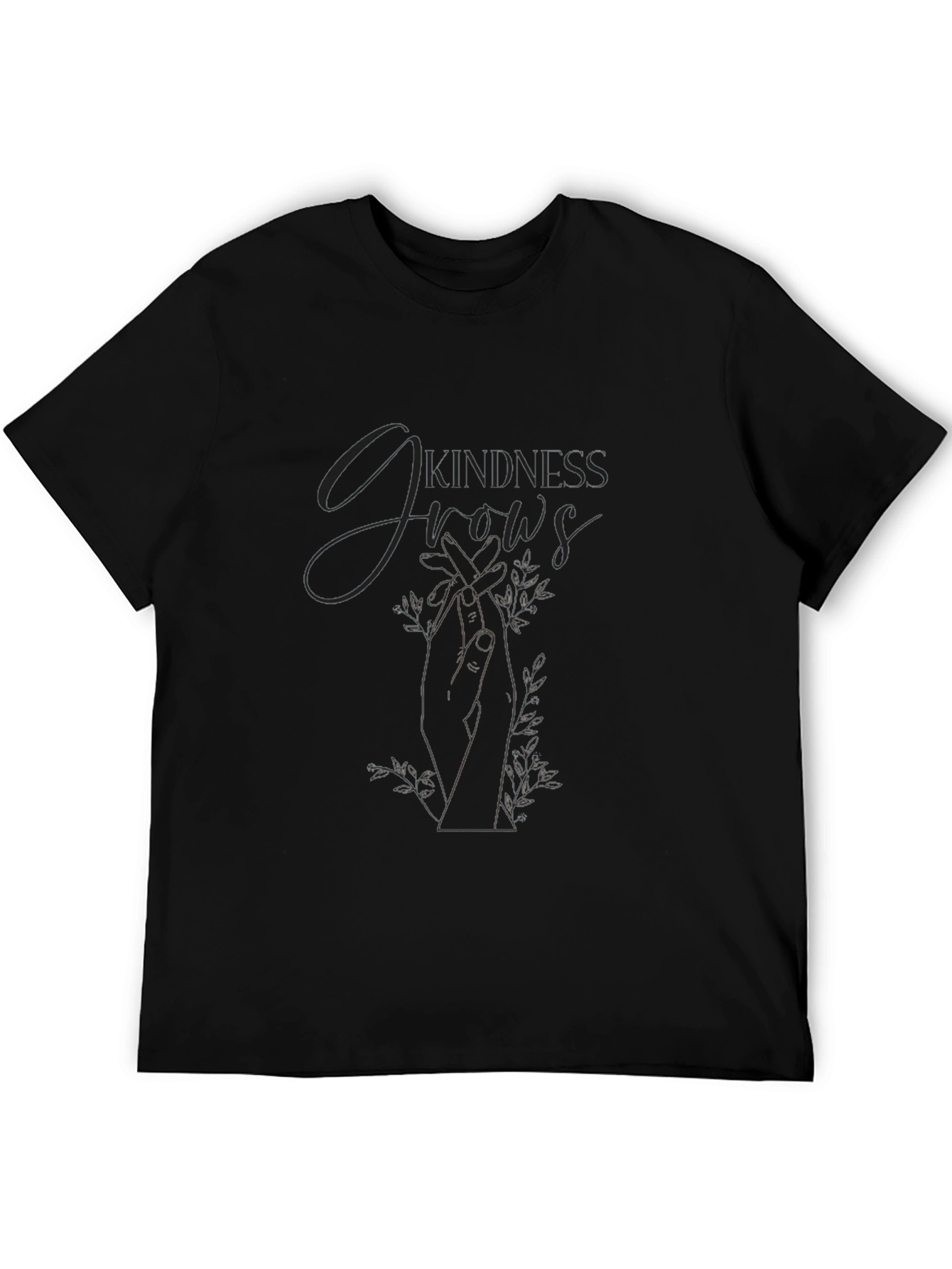 Kindness Grows Black Graphic T-Shirt