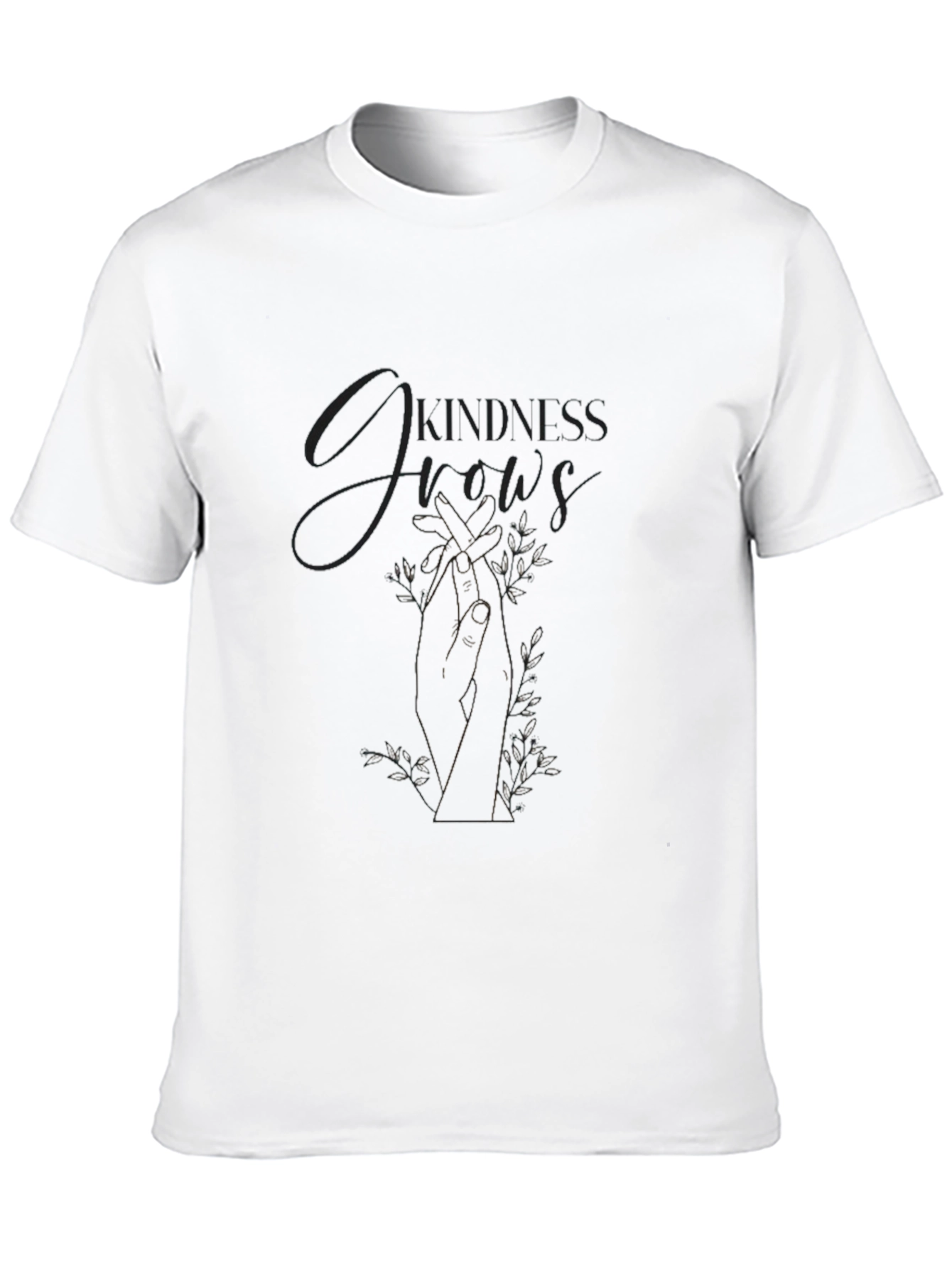 Kindness Grows Black Graphic T-Shirt