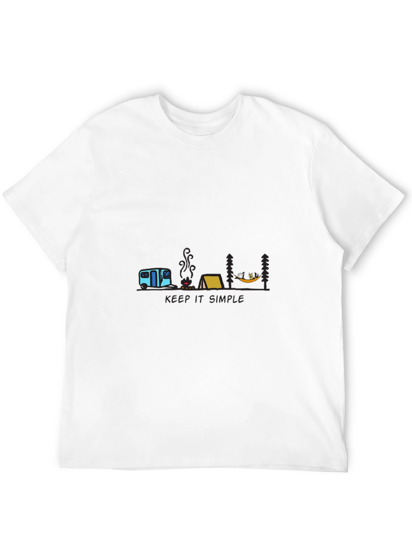 Keep It Simple Camping T-Shirt - Black