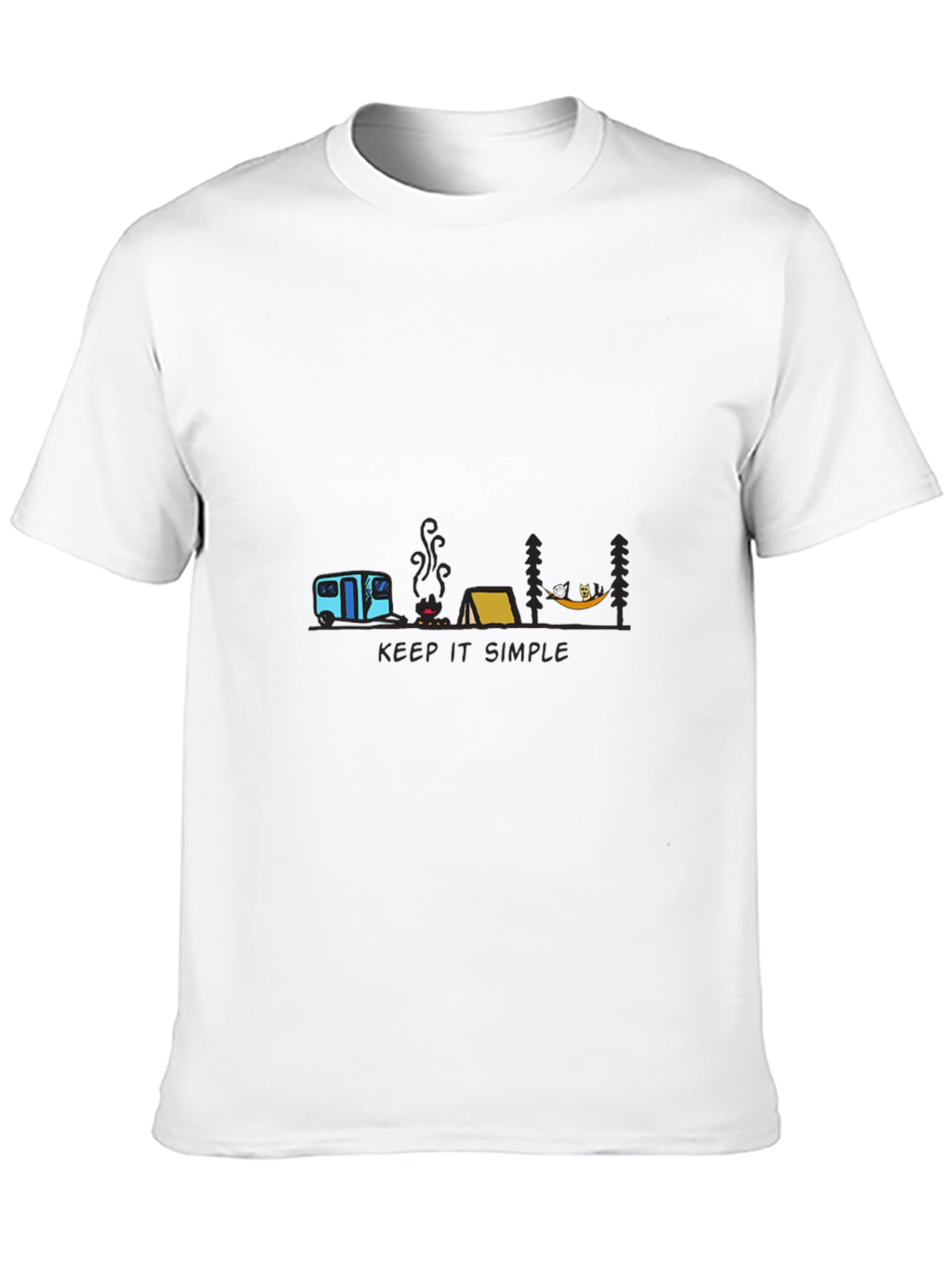 Keep It Simple Camping T-Shirt - Black