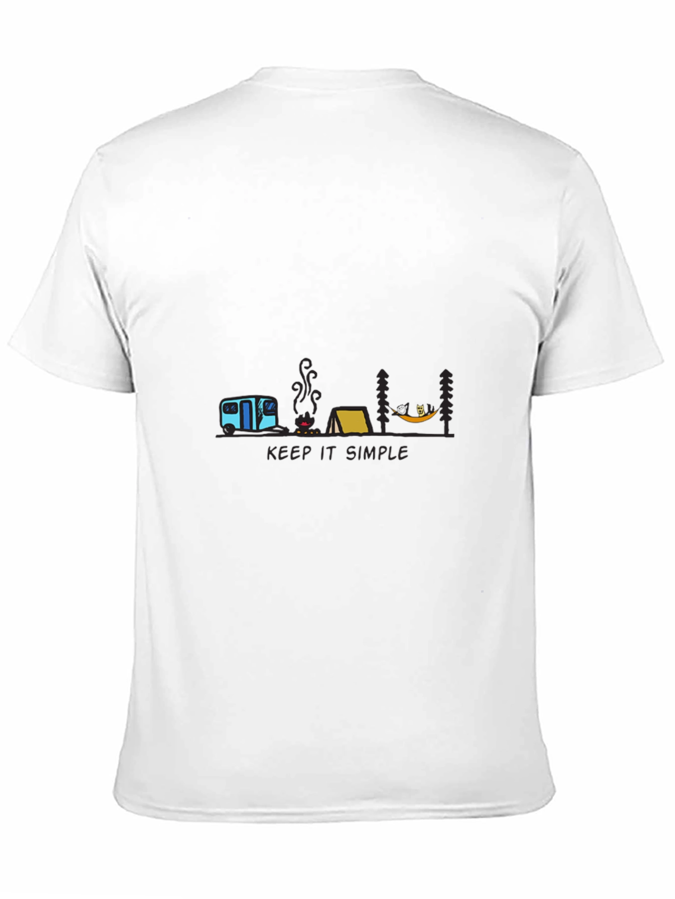 Keep It Simple Camping T-Shirt - Black