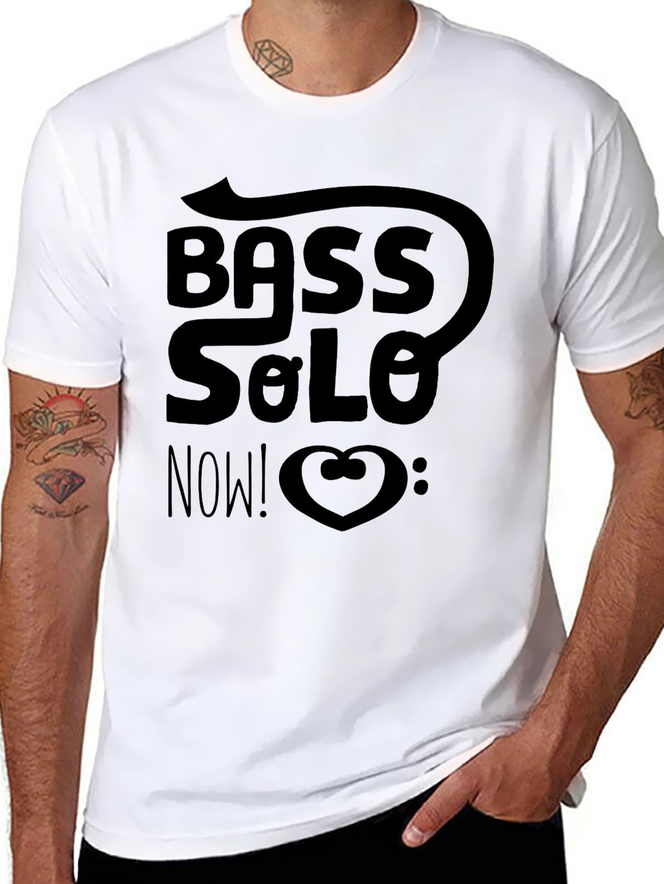 Bass Solo Now! Graphic T-Shirt - Stylish Musician Tee