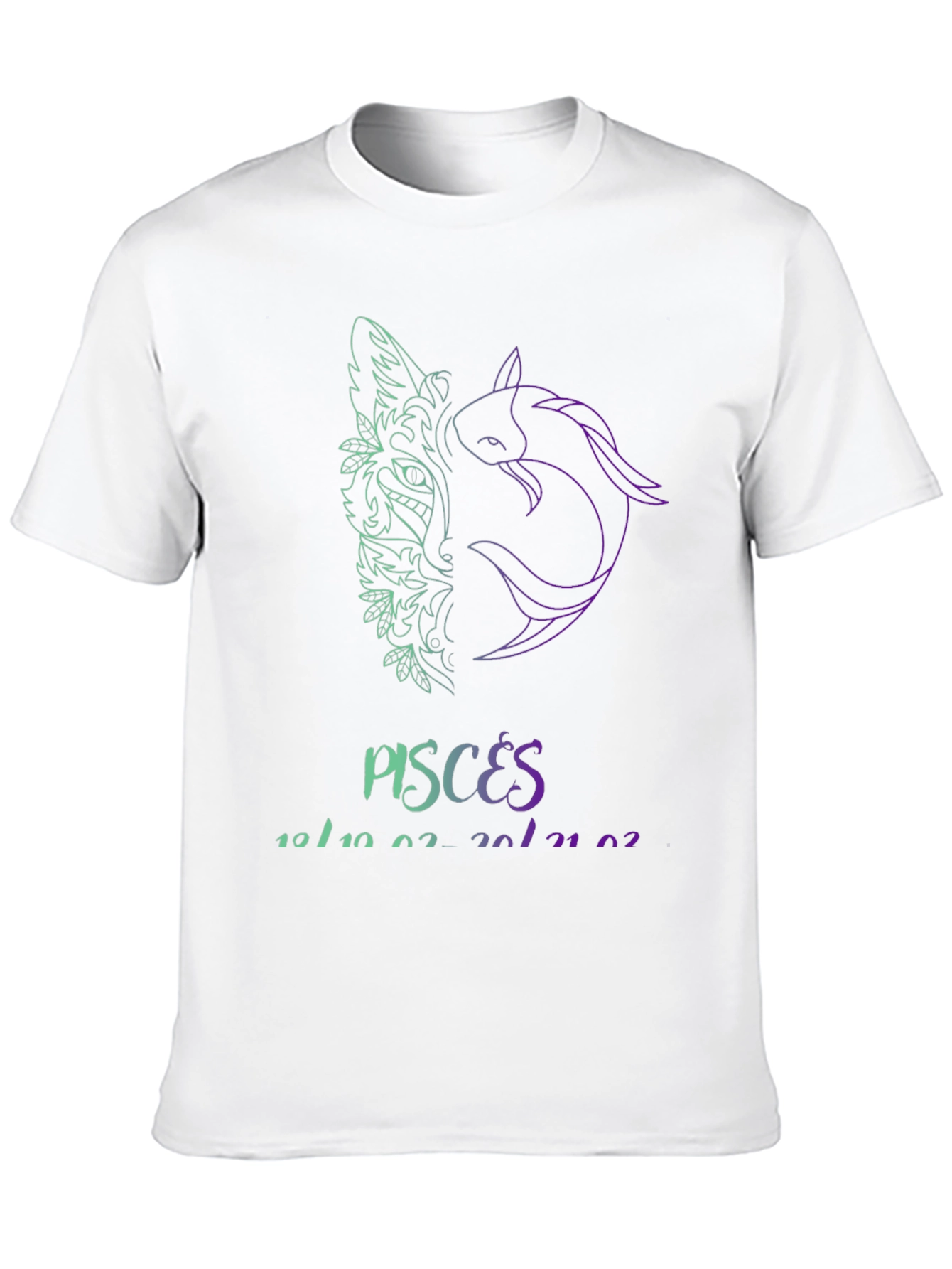 Pisces Zodiac Sign Black T-Shirt