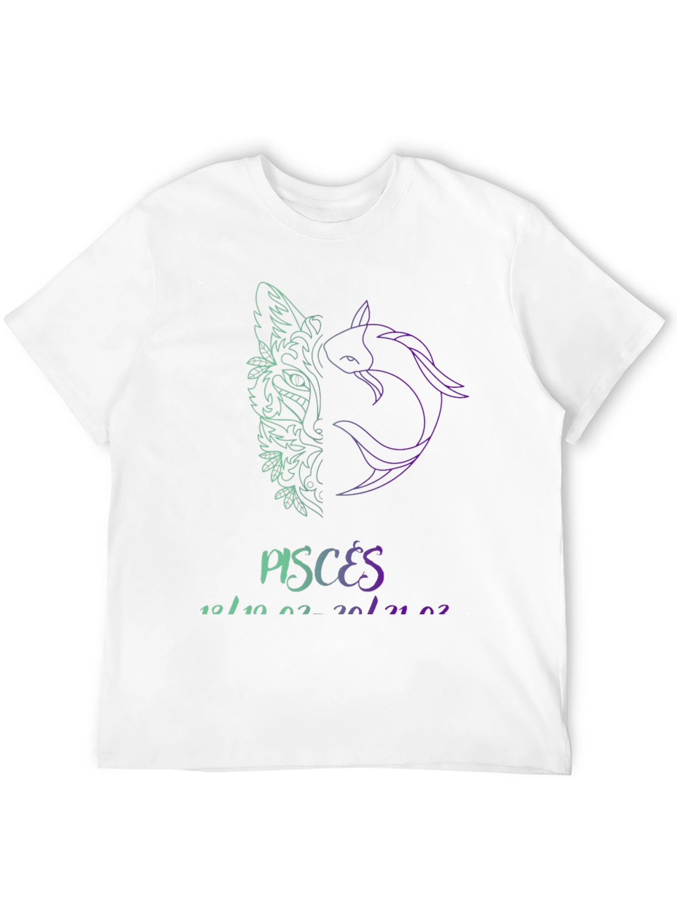 Pisces Zodiac Sign Black T-Shirt