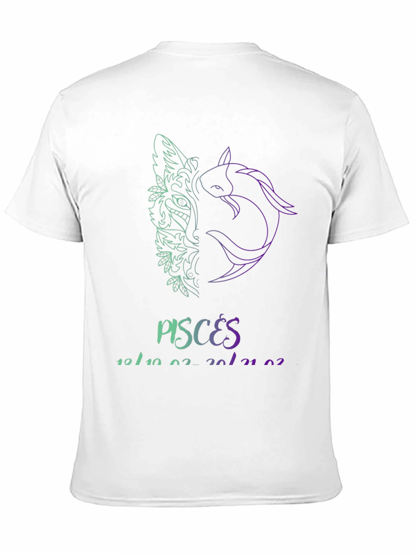 Pisces Zodiac Sign Black T-Shirt