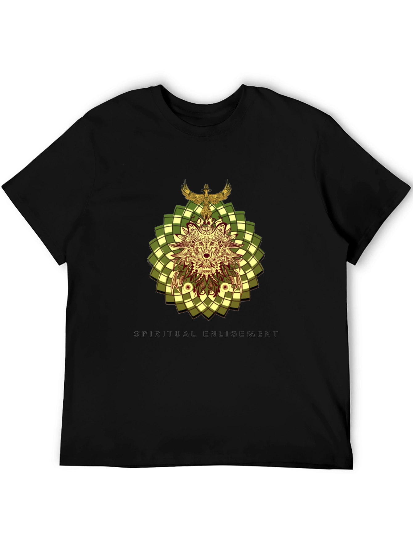 Wolf and Eagle Graphic Print Tee