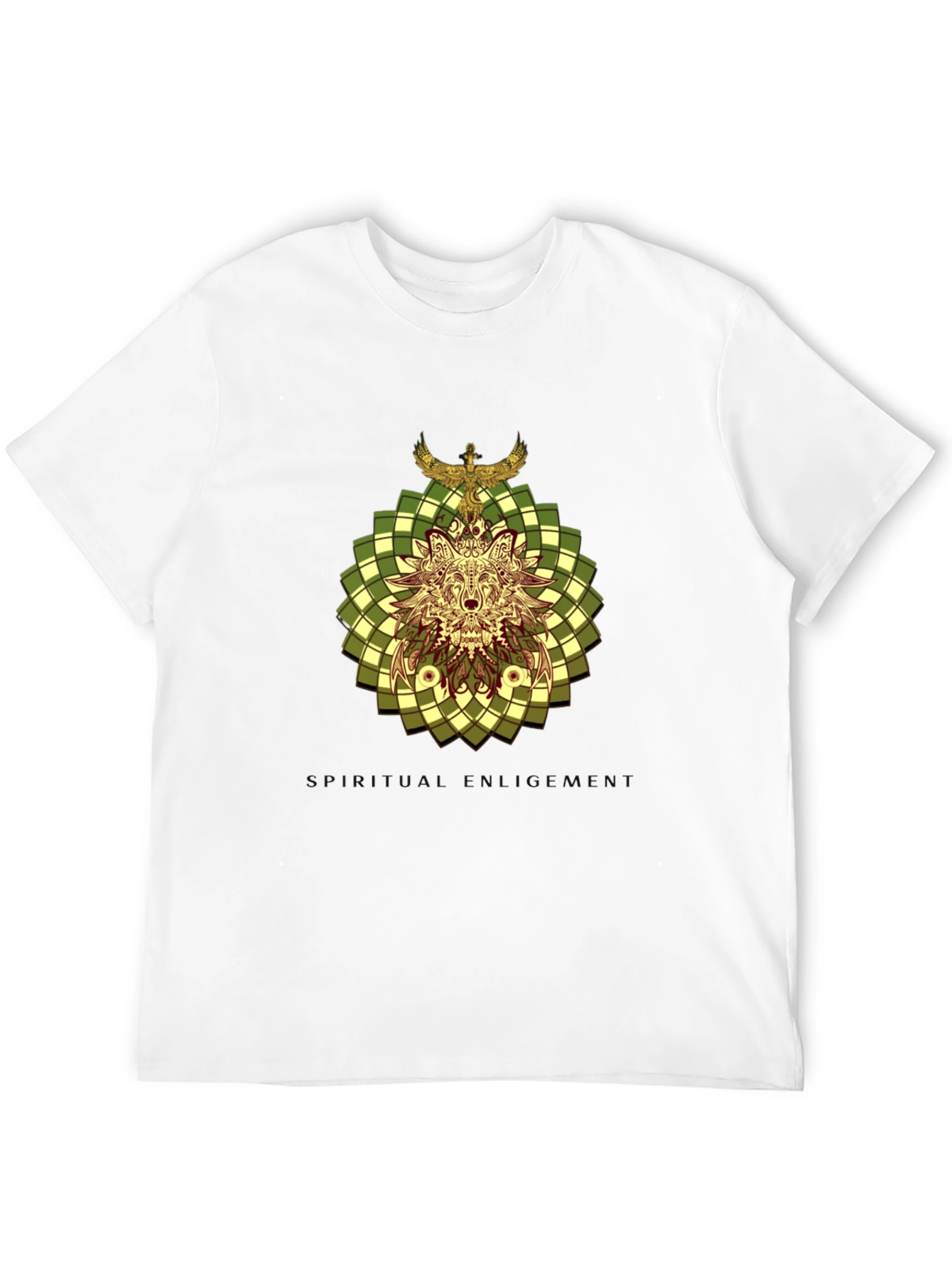 Wolf and Eagle Graphic Print Tee