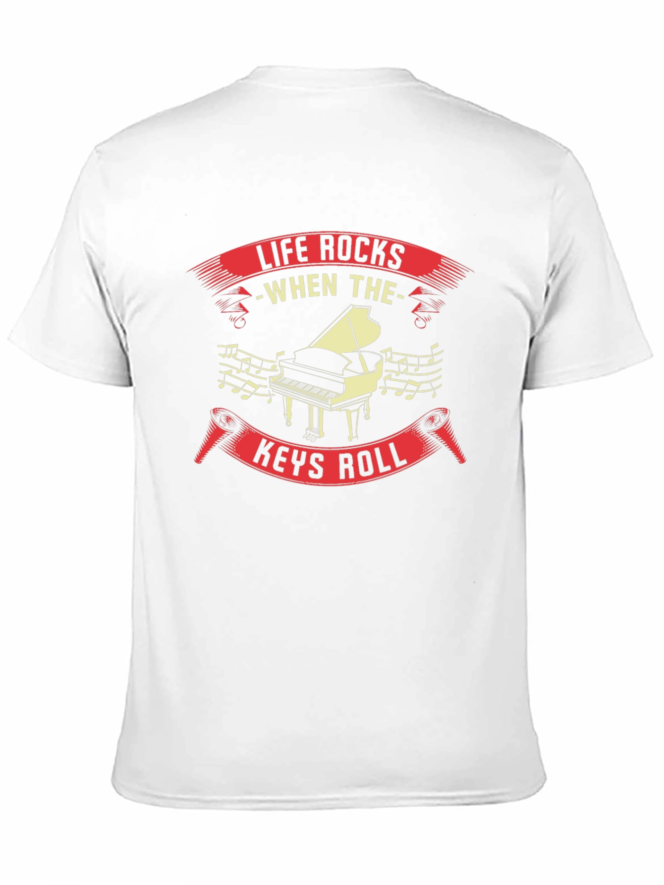 Life Rocks Piano T-Shirt - Music Lover Tee