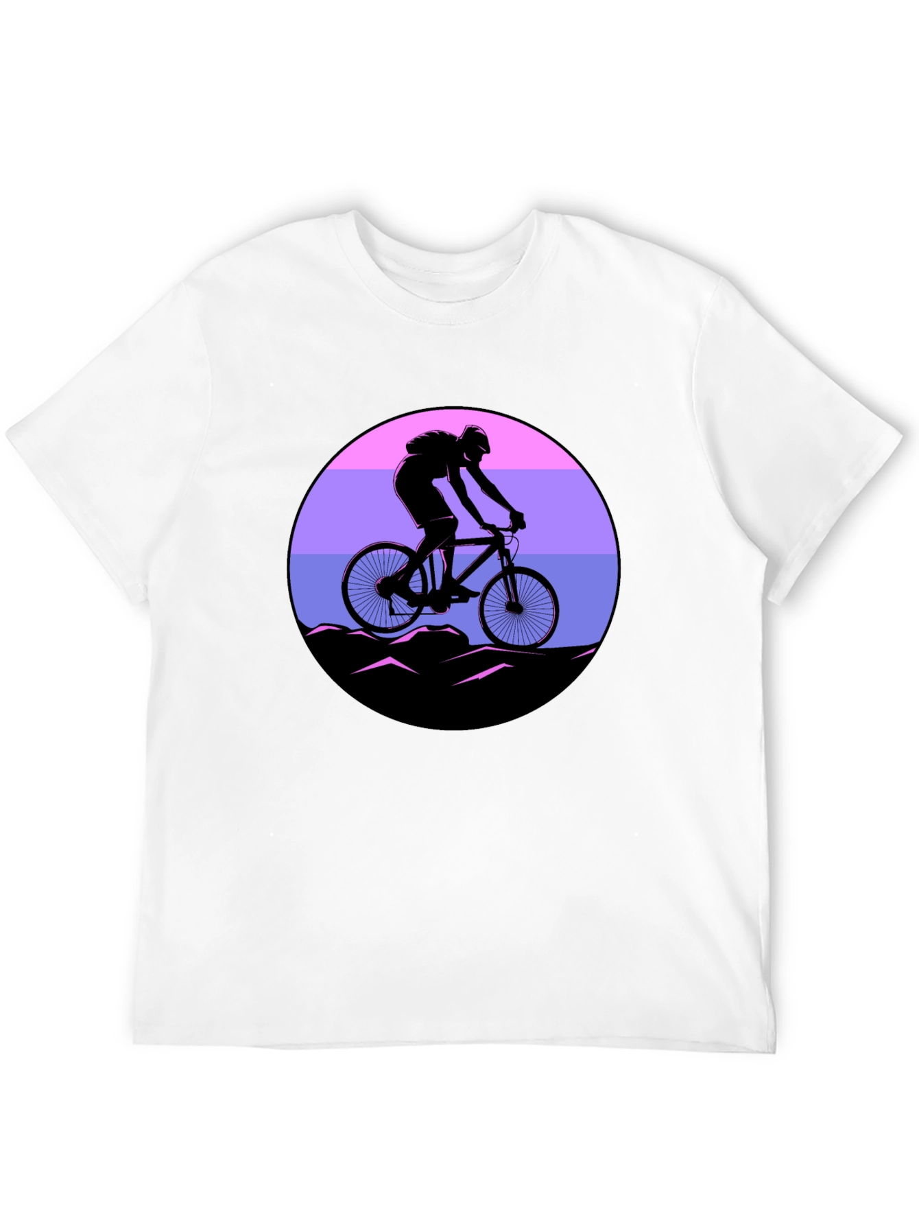 Mountain Biker Sunset Graphic Tee