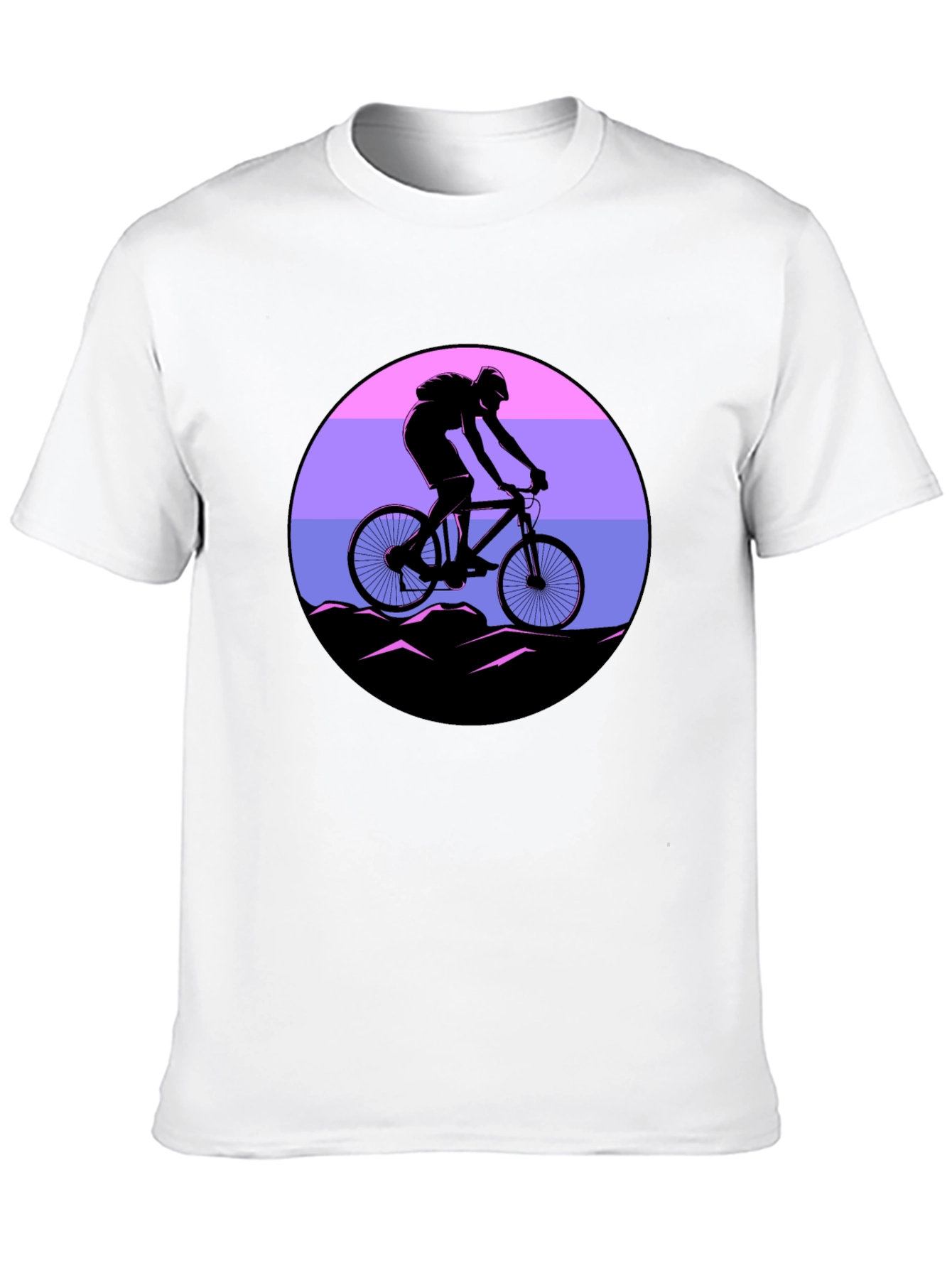 Mountain Biker Sunset Graphic Tee