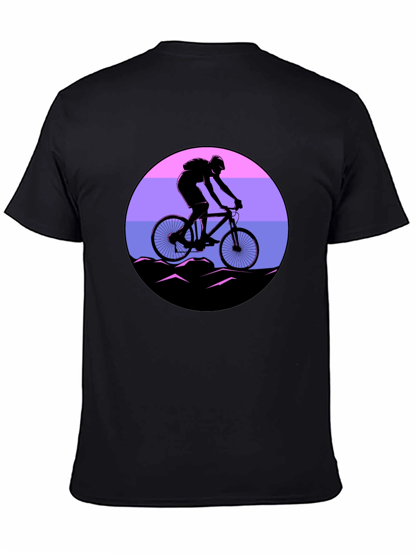 Mountain Biker Sunset Graphic Tee