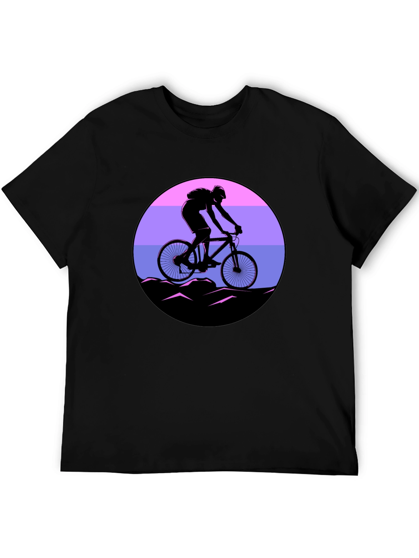 Mountain Biker Sunset Graphic Tee