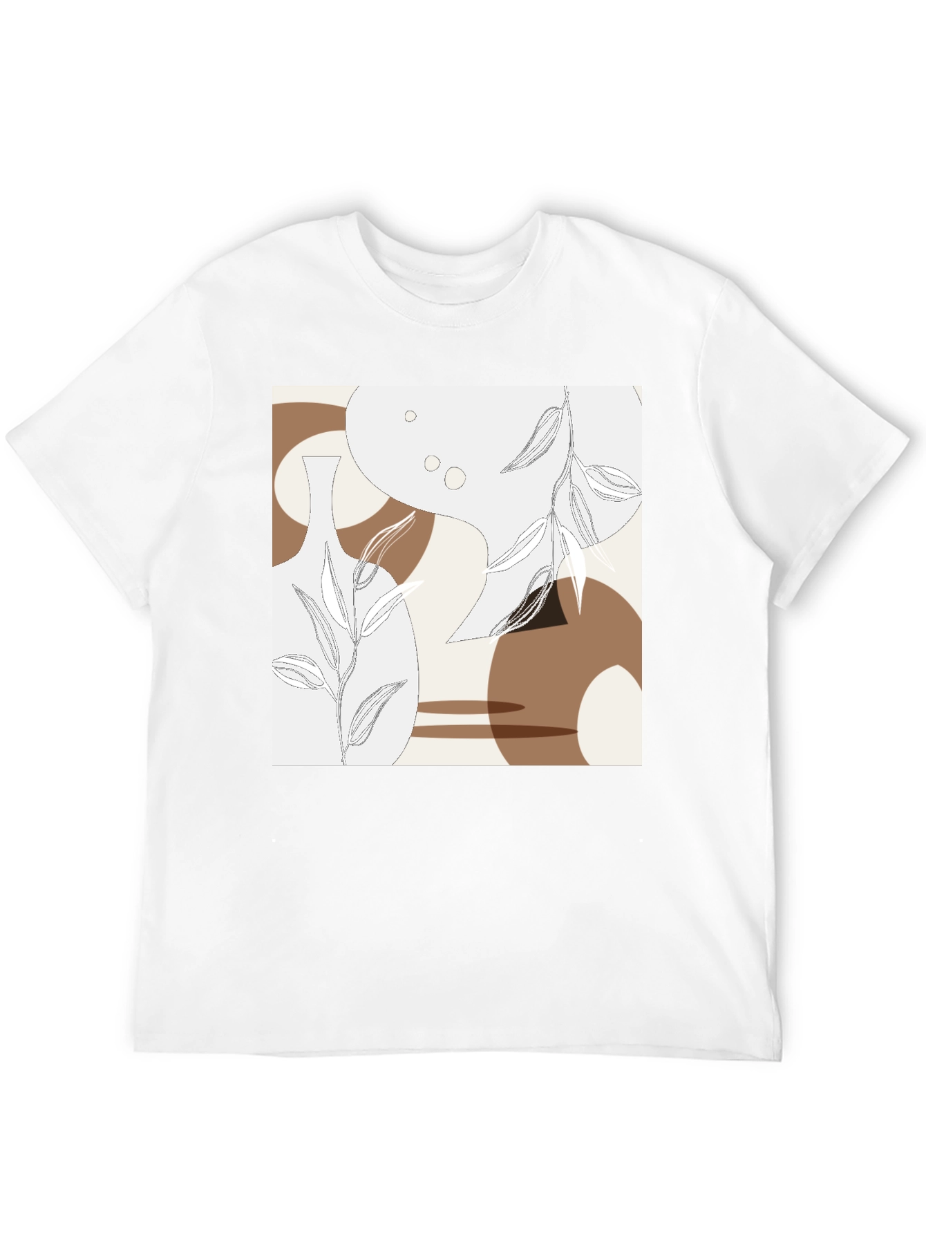 Abstract Floral T-Shirt - Modern Botanical Design