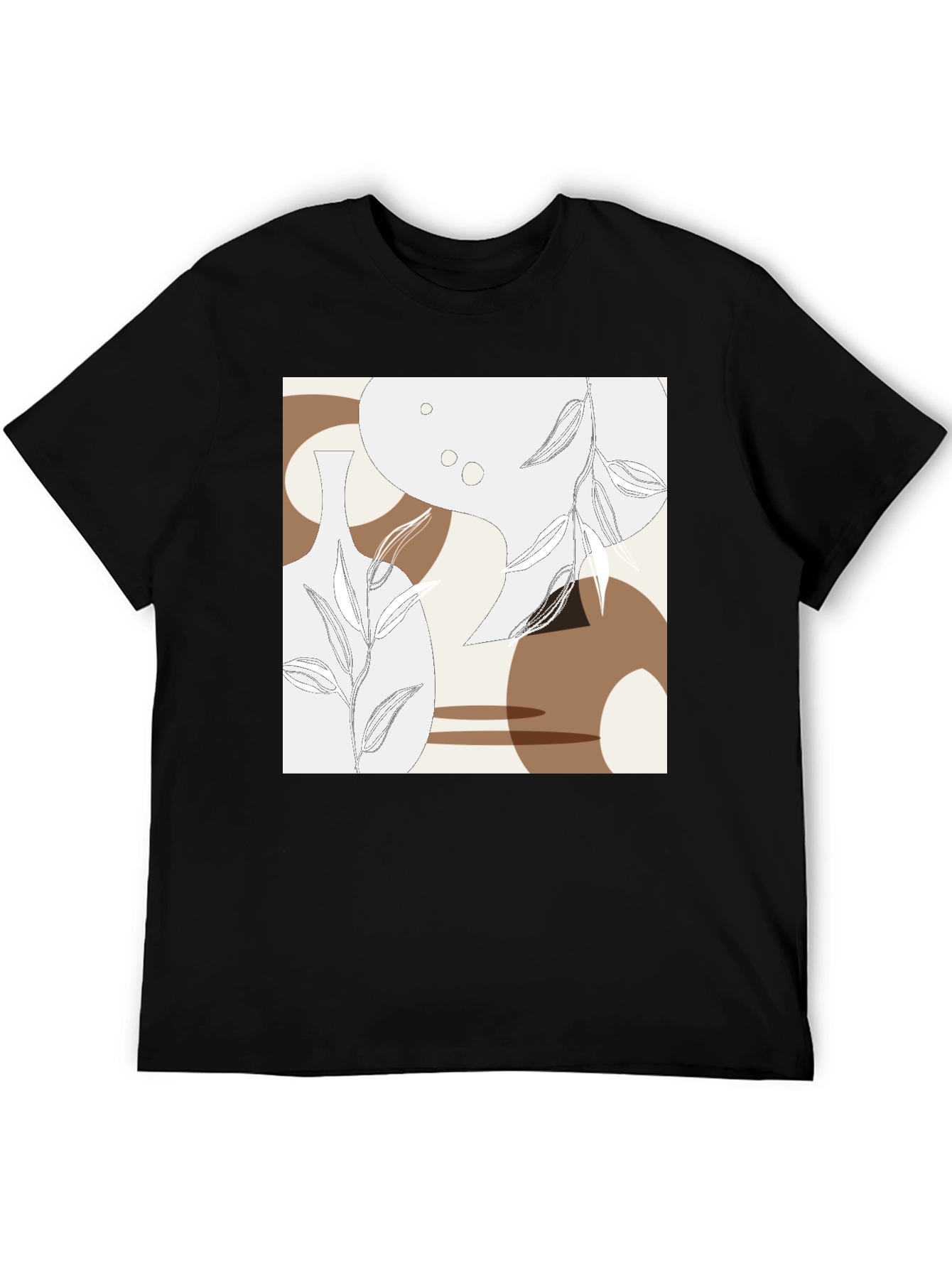 Abstract Floral T-Shirt - Modern Botanical Design