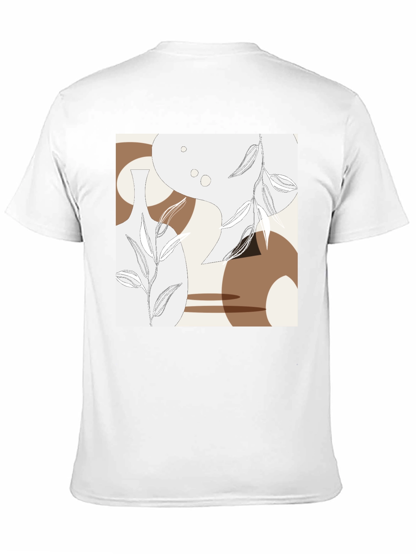 Abstract Floral T-Shirt - Modern Botanical Design