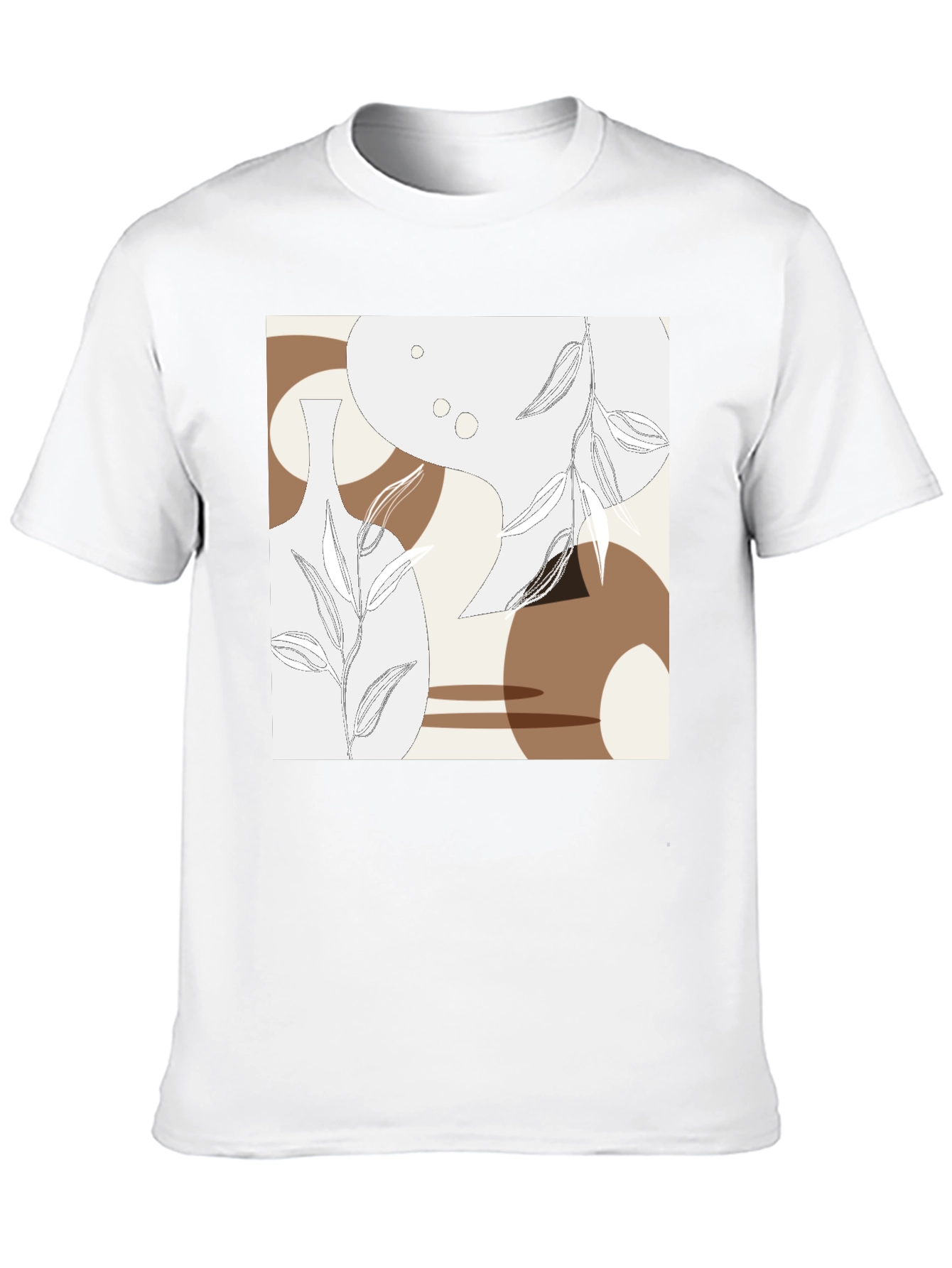 Abstract Floral T-Shirt - Modern Botanical Design