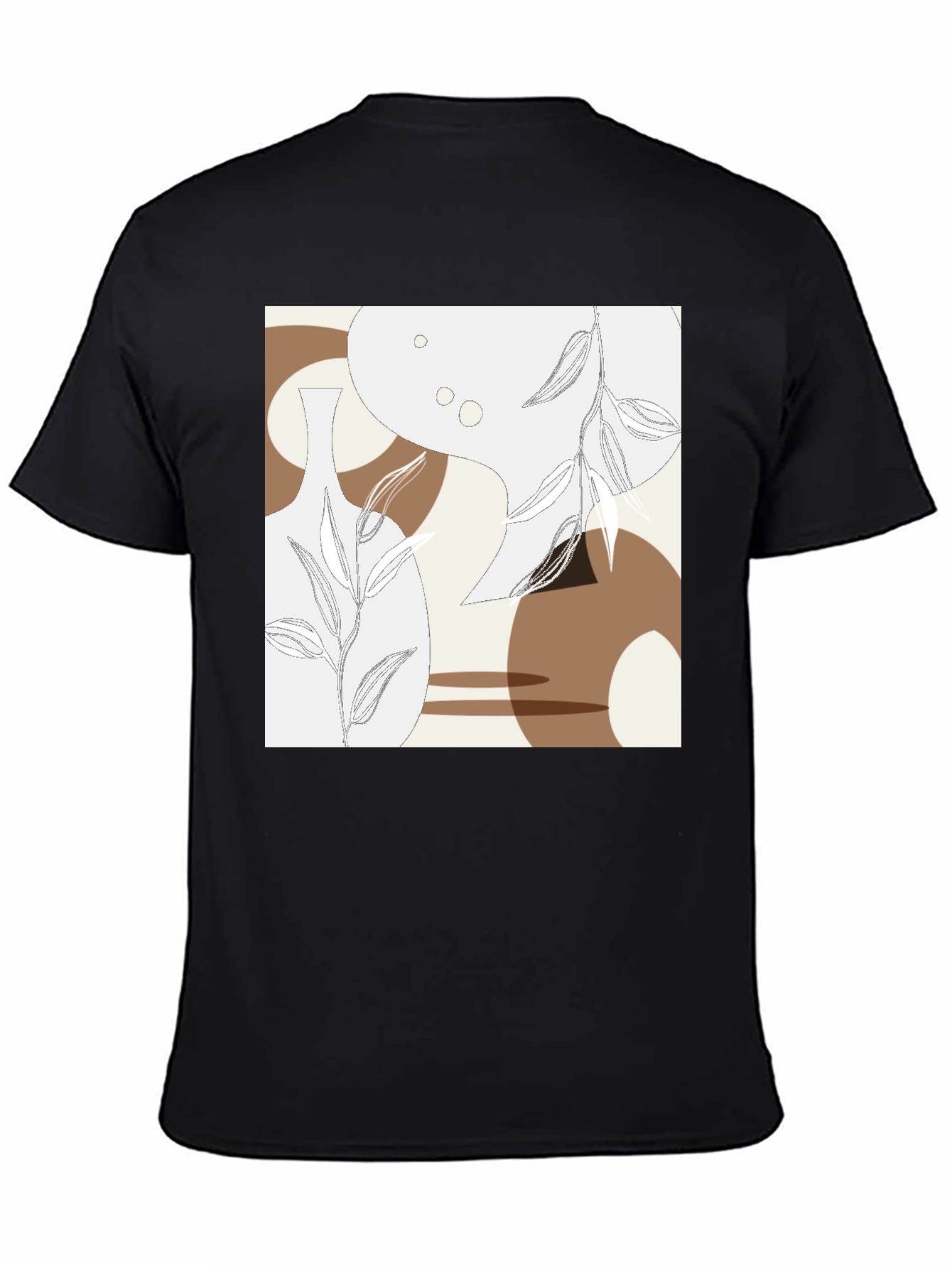 Abstract Floral T-Shirt - Modern Botanical Design