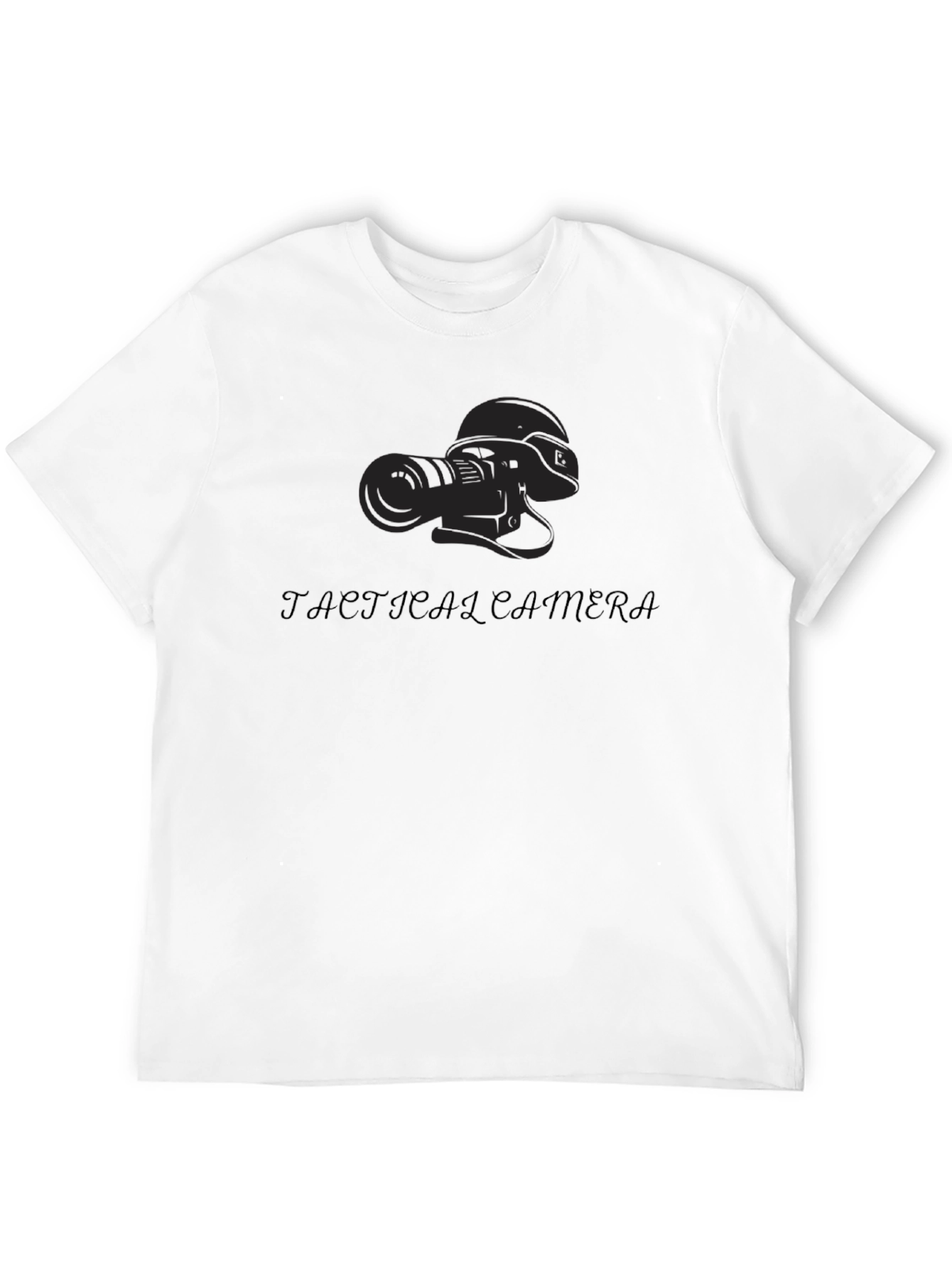 Tactical Camera Graphic Tee - Premium Black T-Shirt