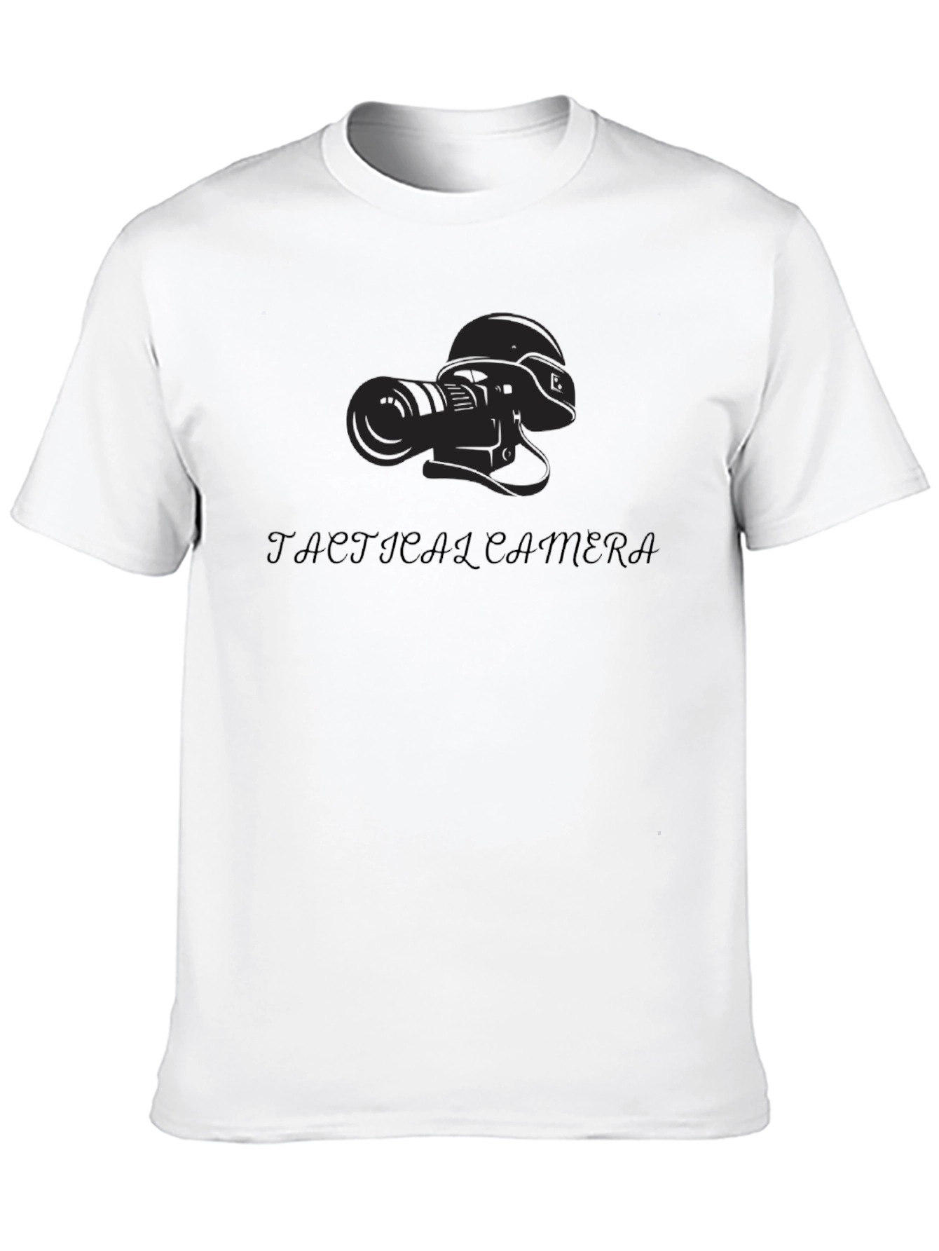 Tactical Camera Graphic Tee - Premium Black T-Shirt
