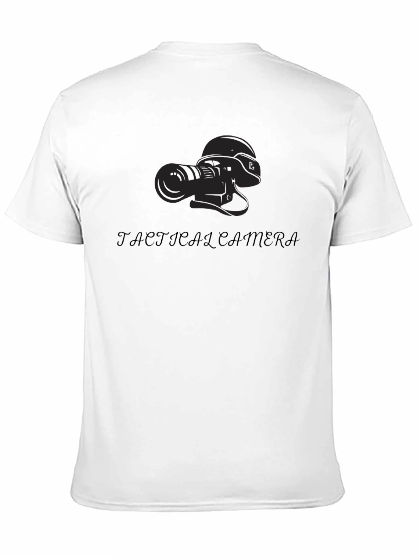 Tactical Camera Graphic Tee - Premium Black T-Shirt