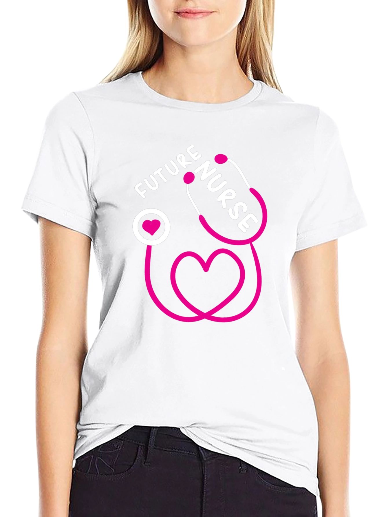 Future Nurse Stethoscope Heart T-Shirt
