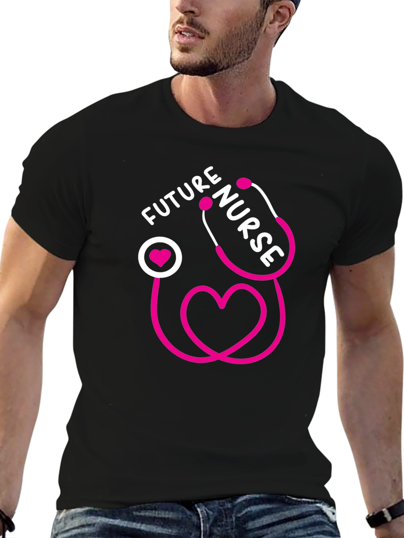 Future Nurse Stethoscope Heart T-Shirt