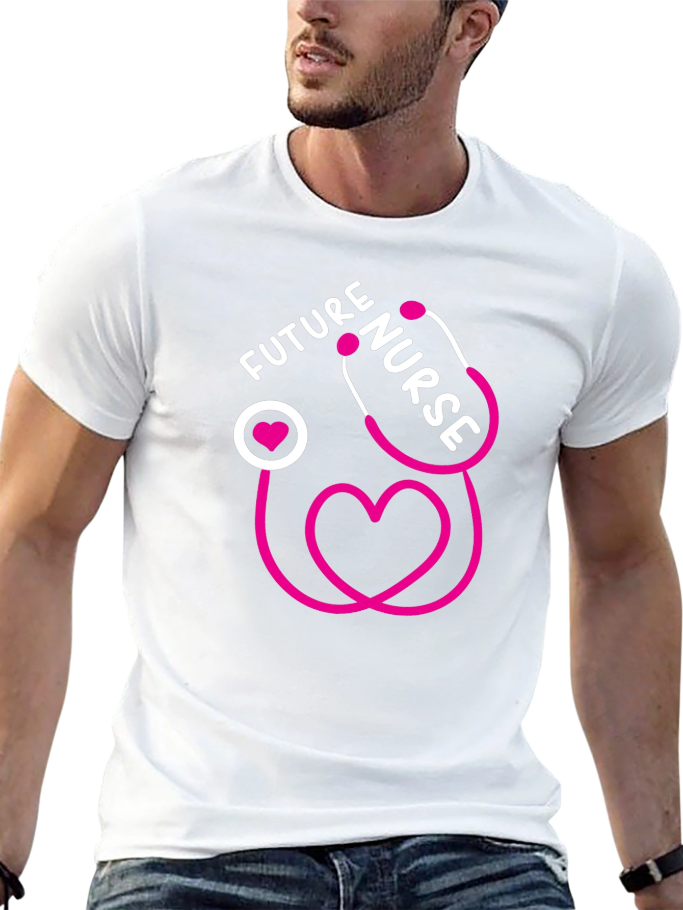 Future Nurse Stethoscope Heart T-Shirt