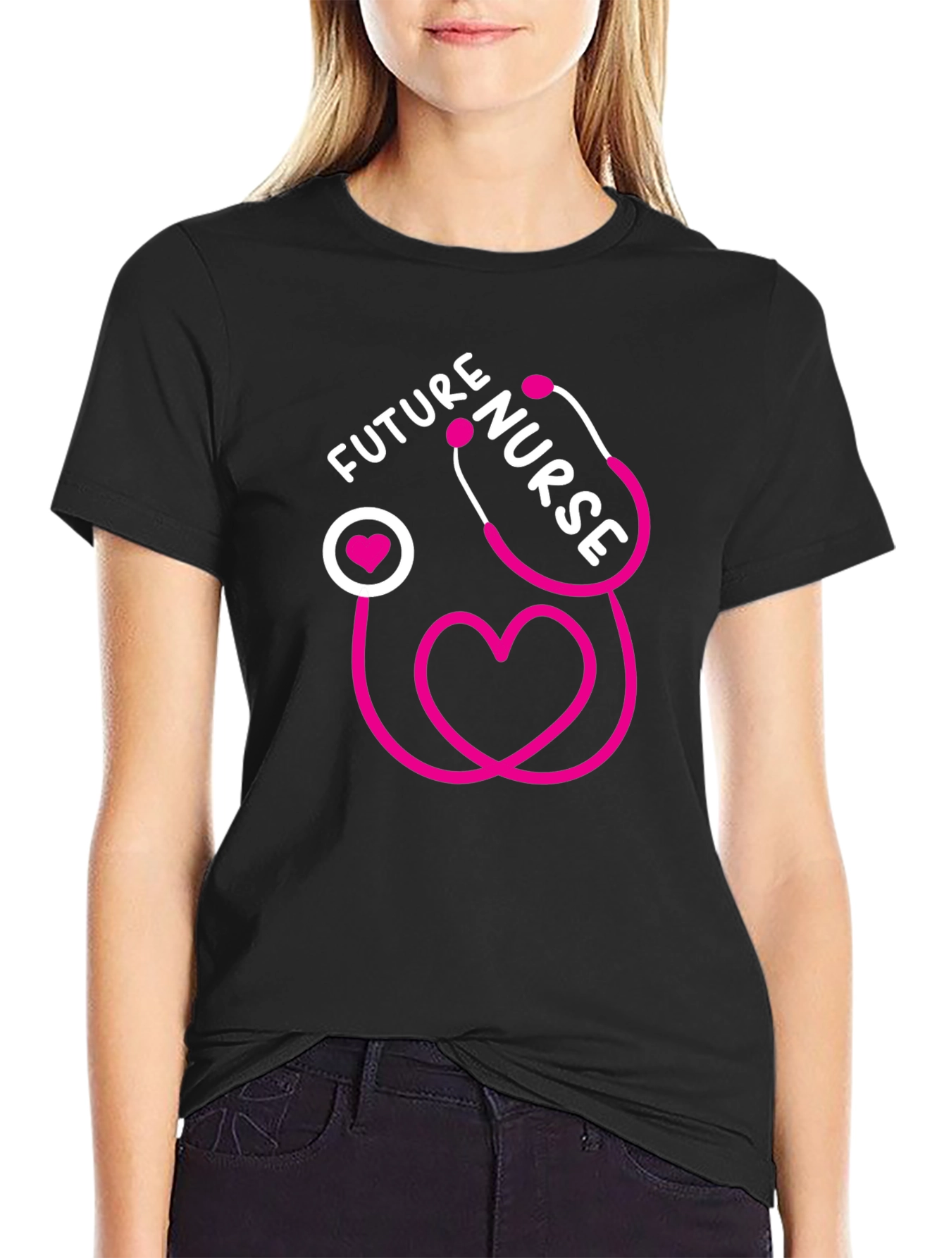 Future Nurse Stethoscope Heart T-Shirt