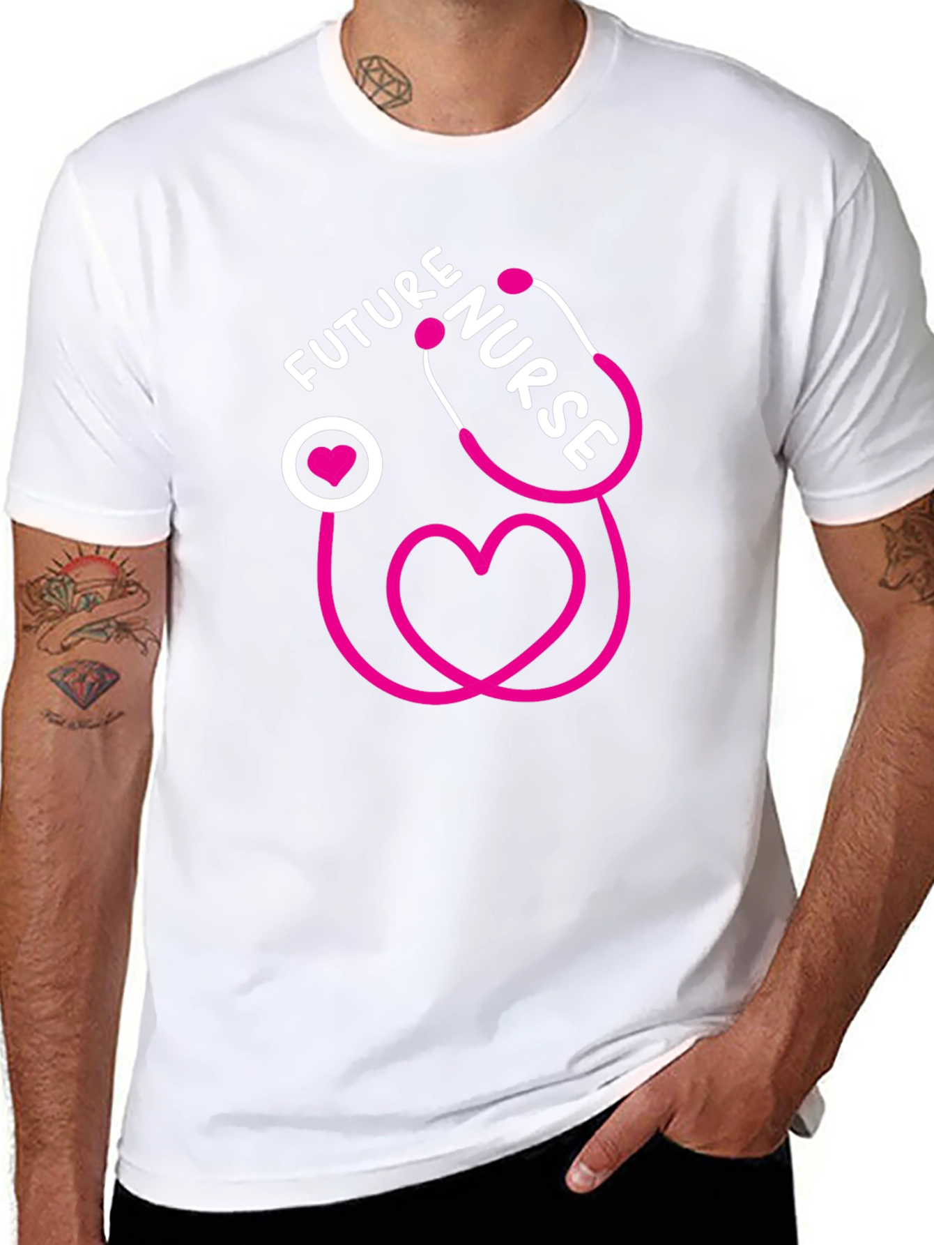 Future Nurse Stethoscope Heart T-Shirt