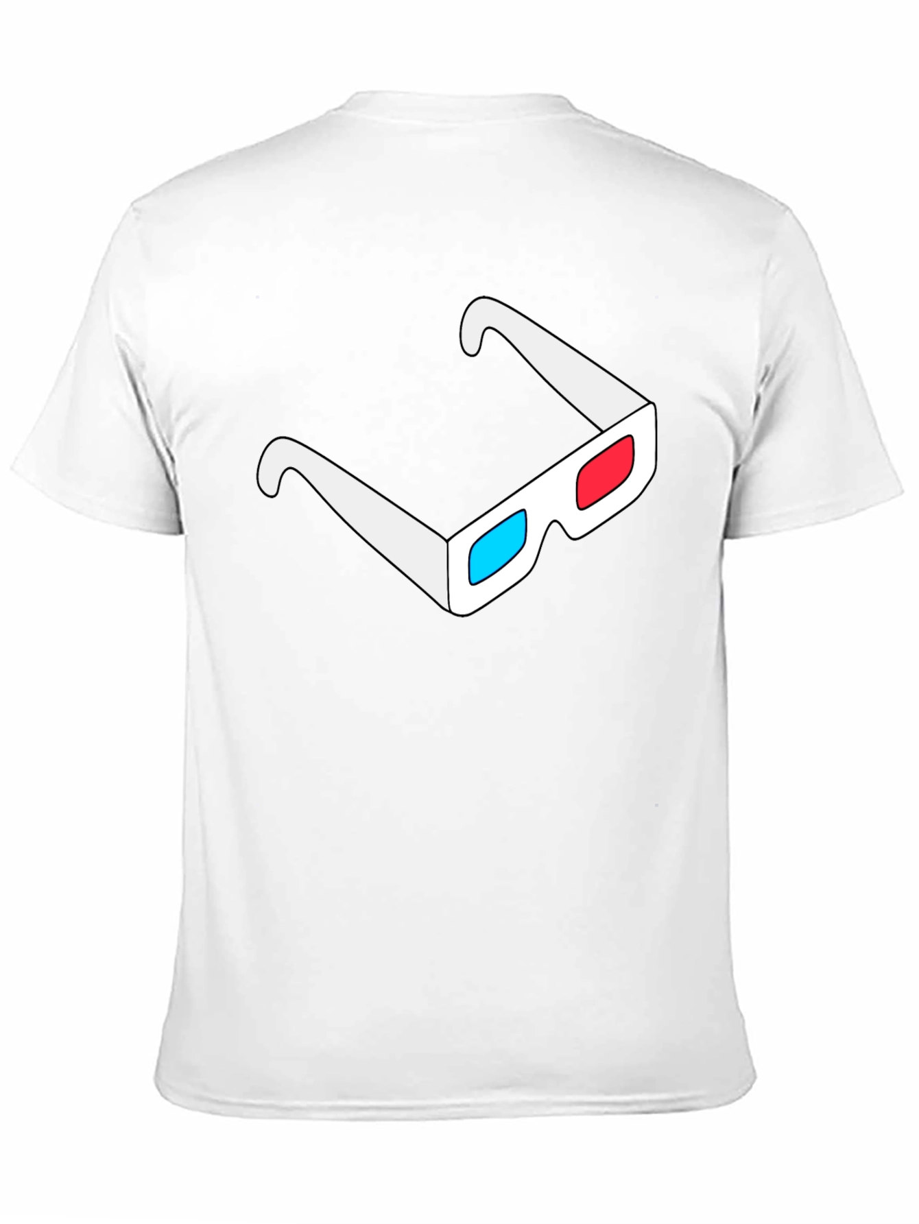 3D Glasses Graphic Tee - Cool Black T-Shirt