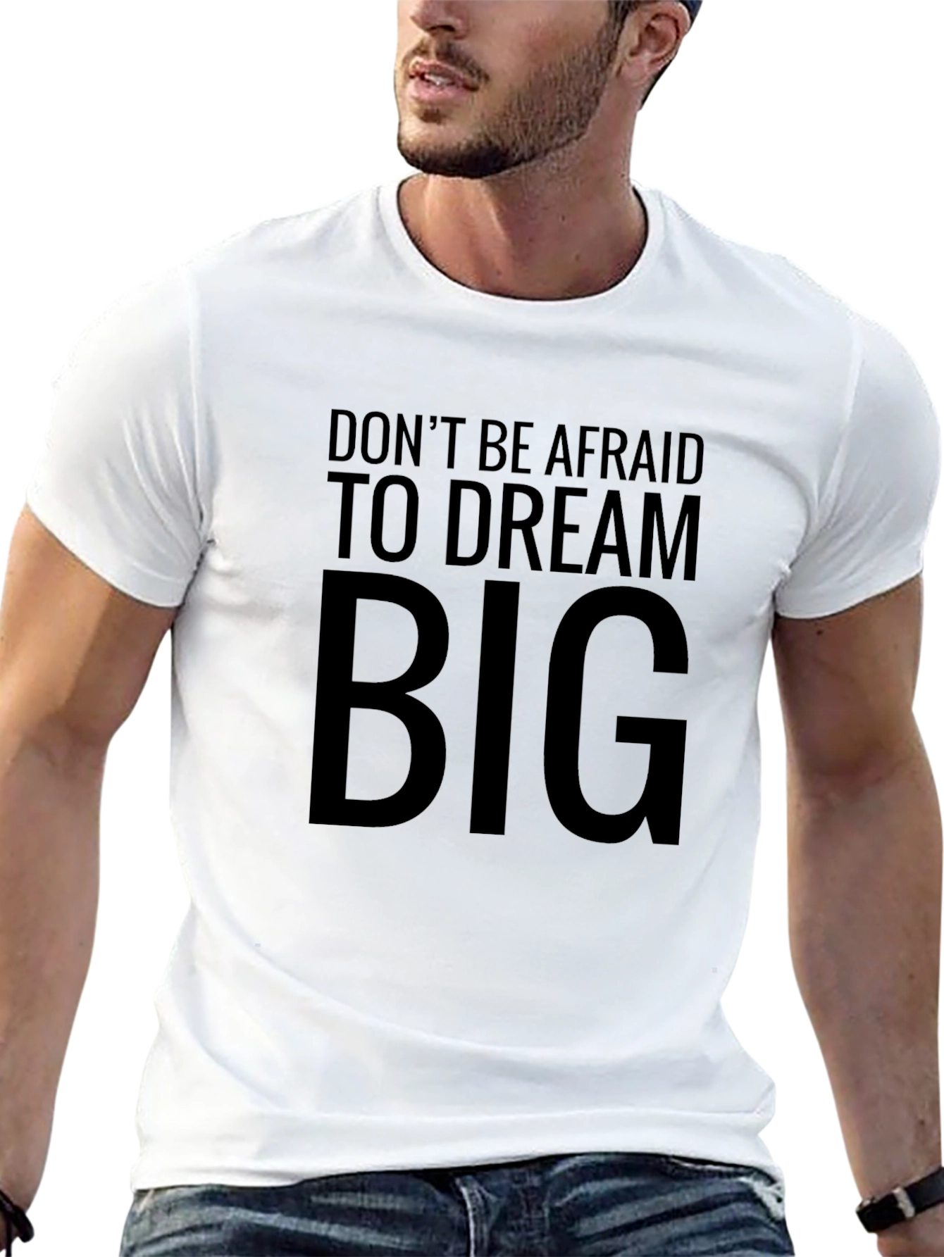 Dream Big Graphic Tee - Inspirational Black T-Shirt