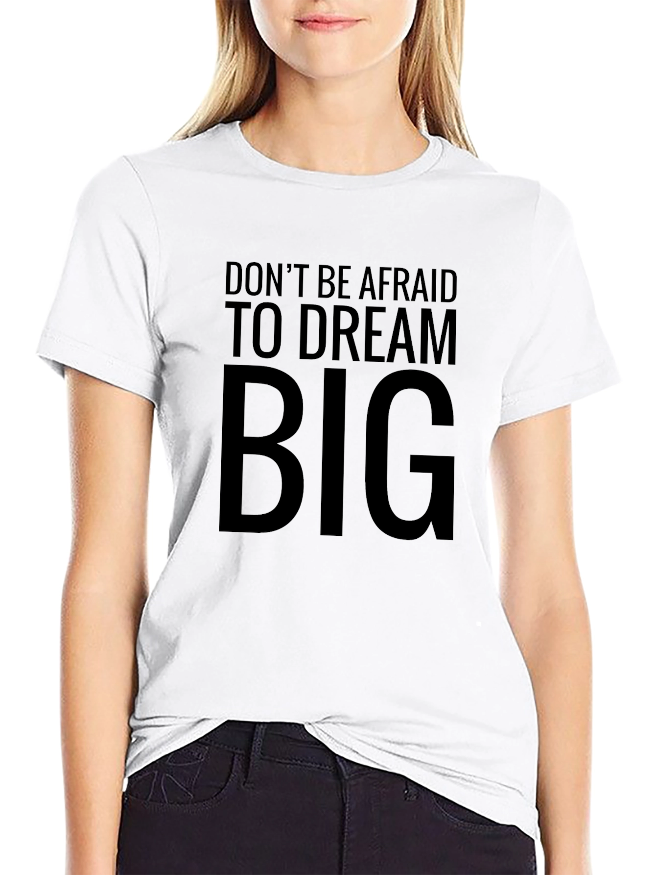 Dream Big Graphic Tee - Inspirational Black T-Shirt