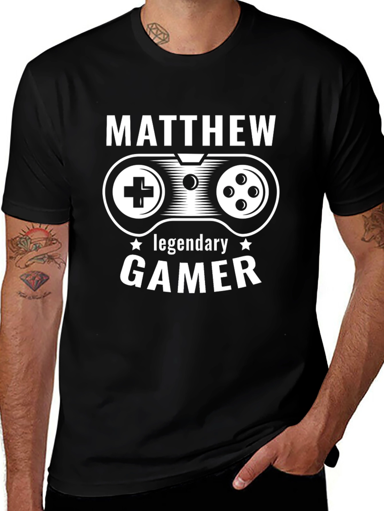 Matthew Legendary Gamer T-Shirt - Black