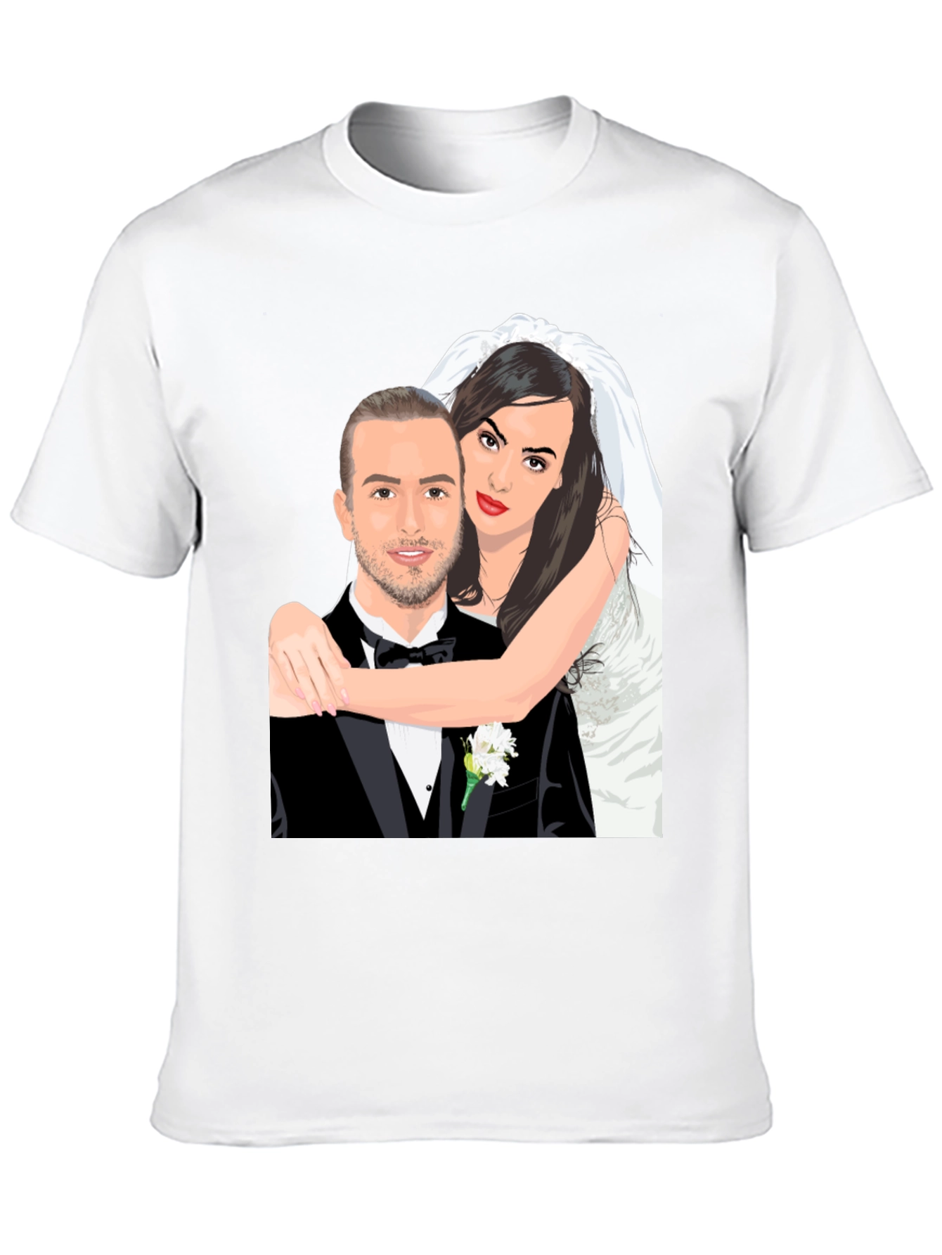 Cartoon Wedding Portrait T-Shirt