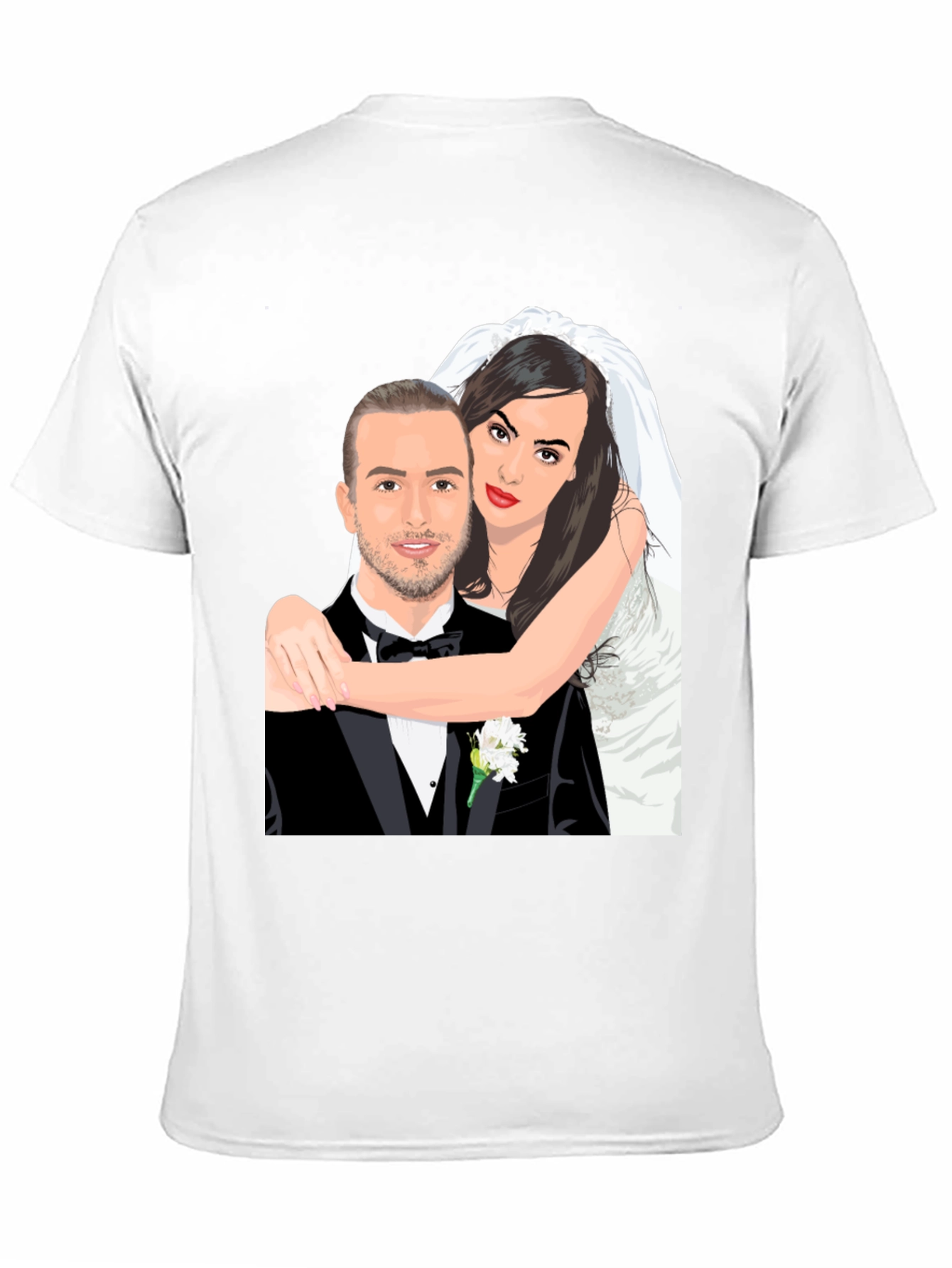 Cartoon Wedding Portrait T-Shirt