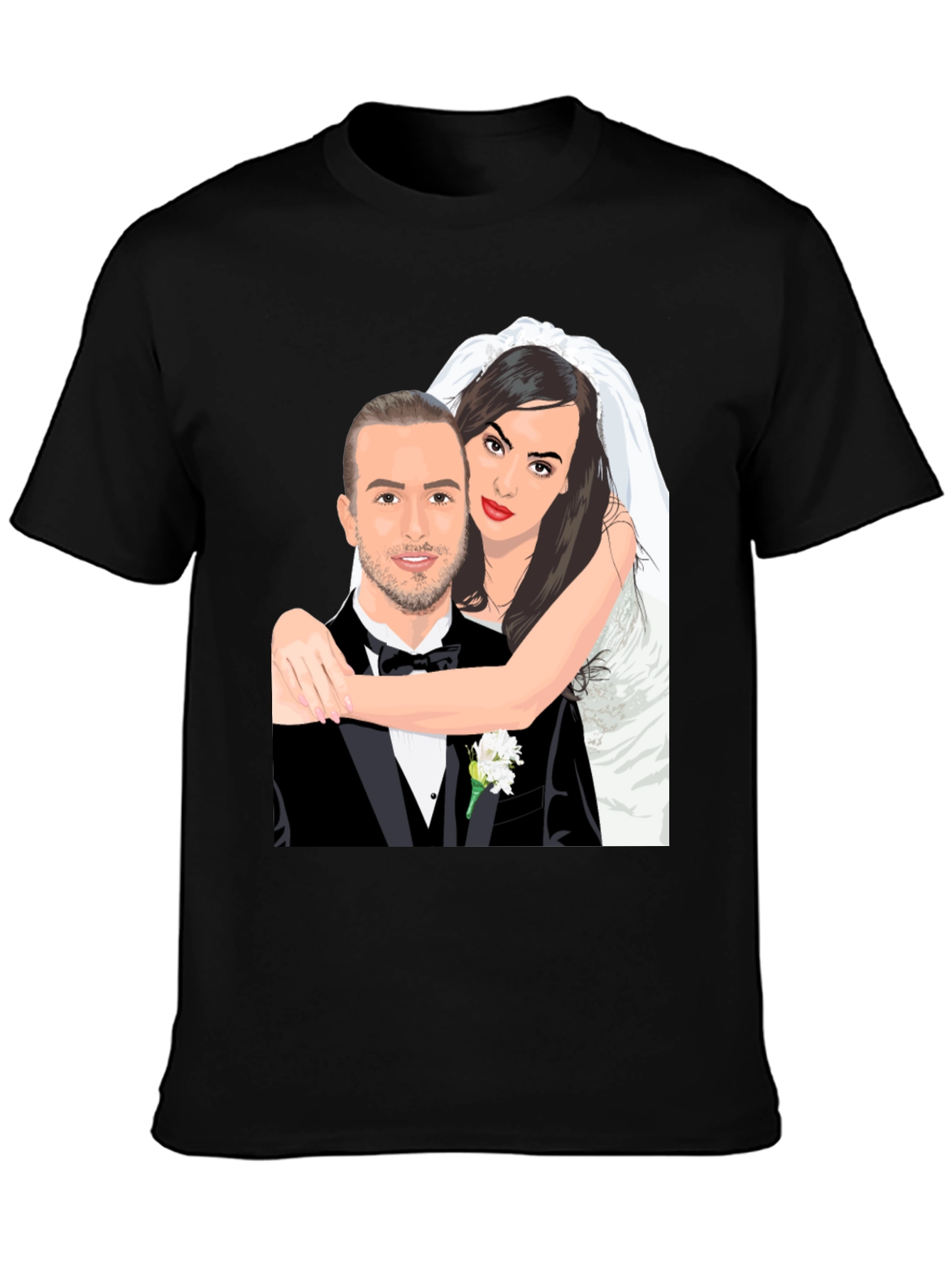 Cartoon Wedding Portrait T-Shirt