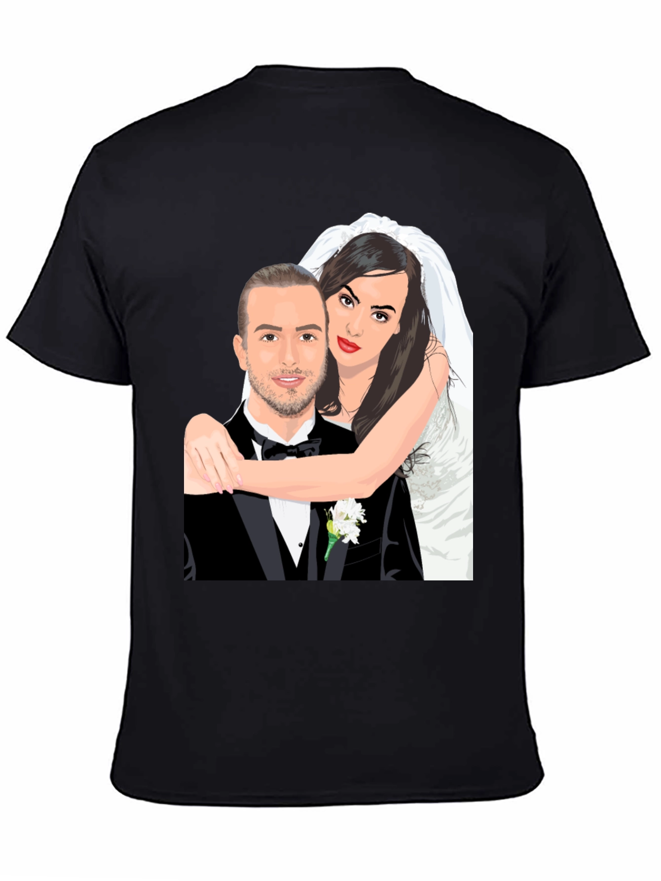 Cartoon Wedding Portrait T-Shirt