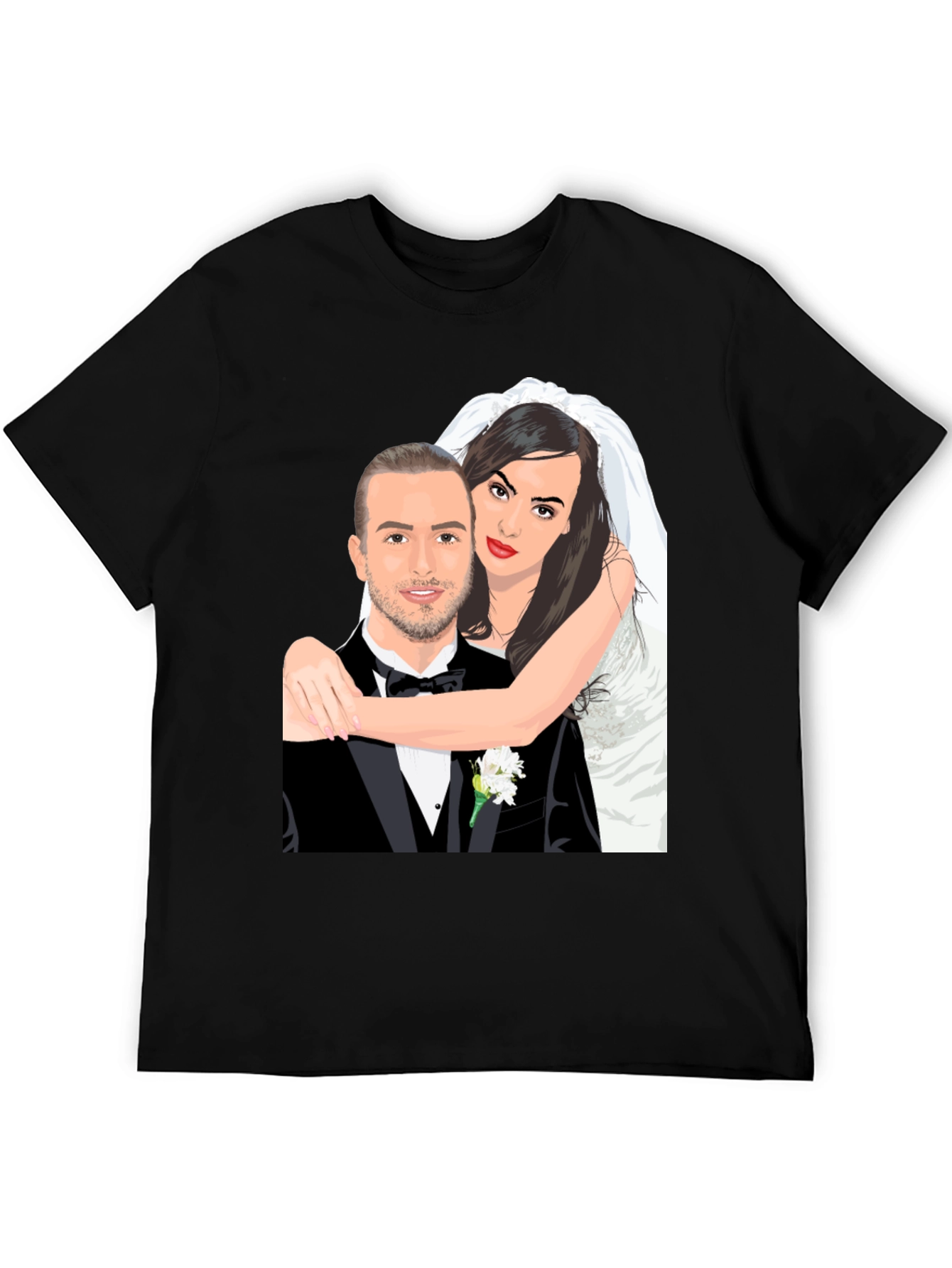 Cartoon Wedding Portrait T-Shirt