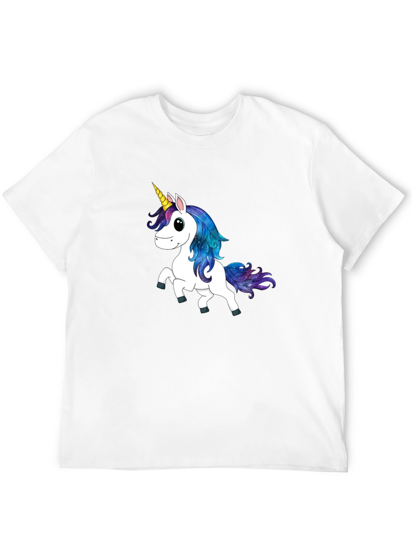 Unicorn Graphic Print Black T-Shirt