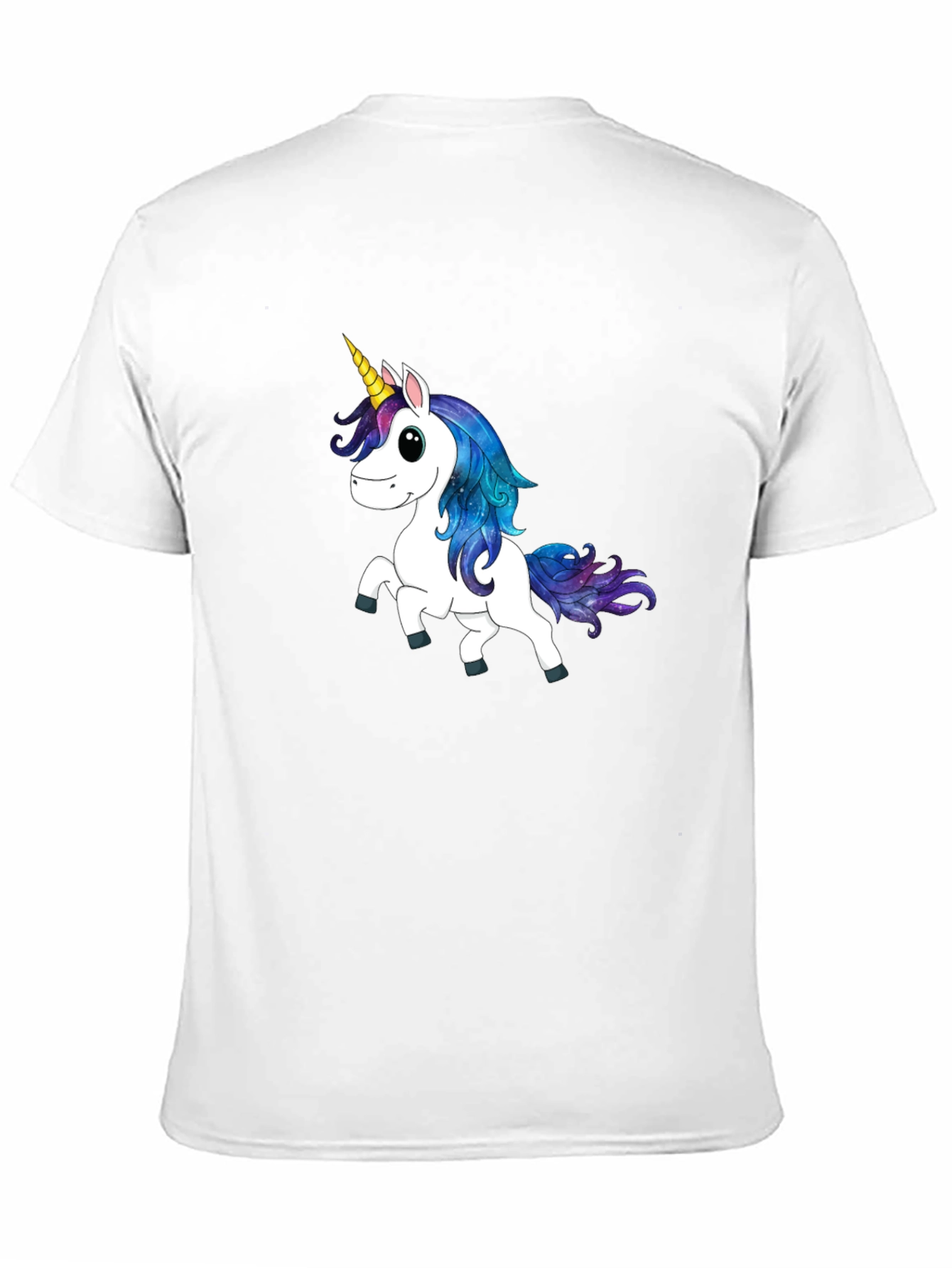 Unicorn Graphic Print Black T-Shirt